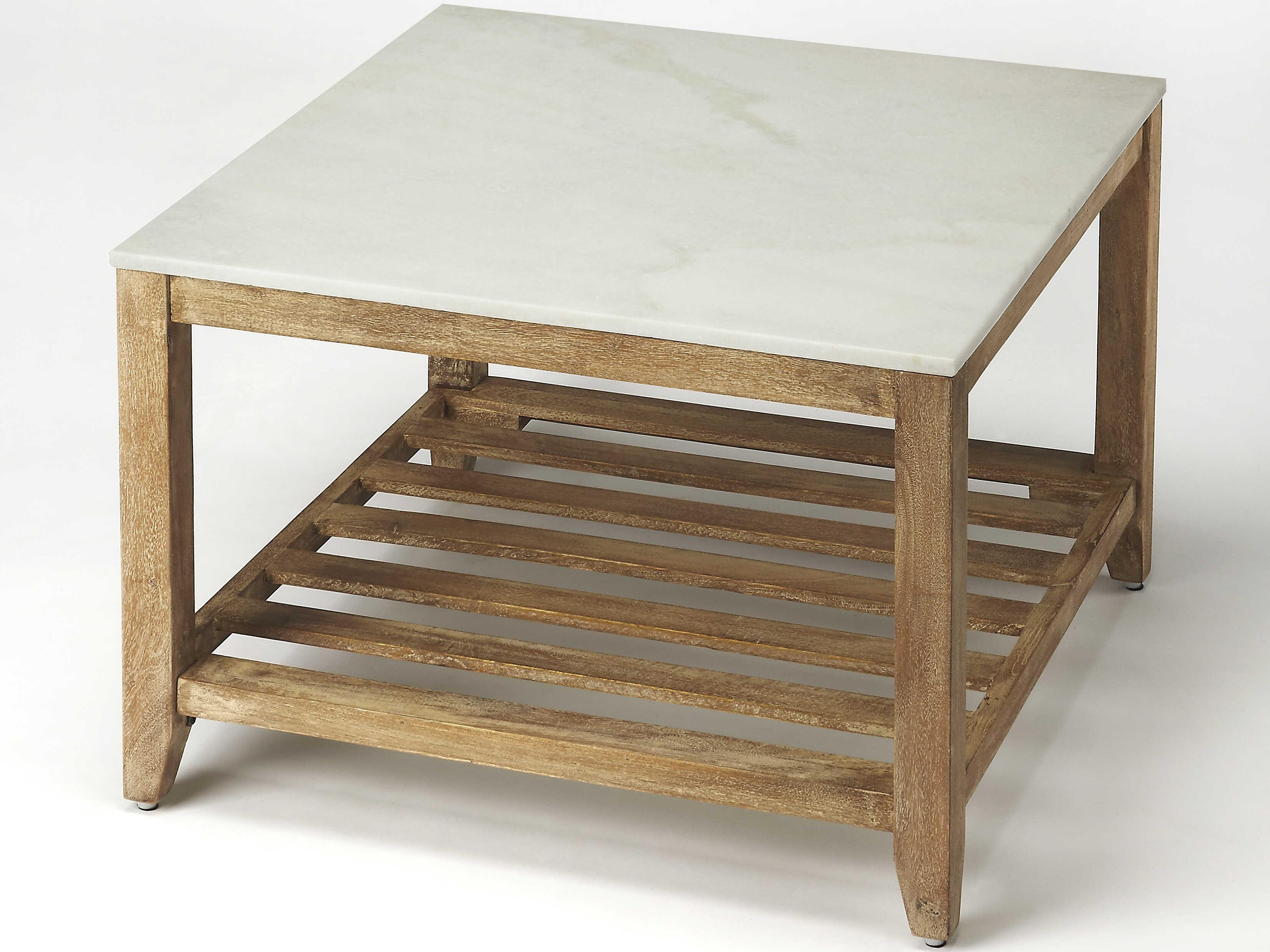 Butler Brayden Square Marble Natural Mango Coffee Table