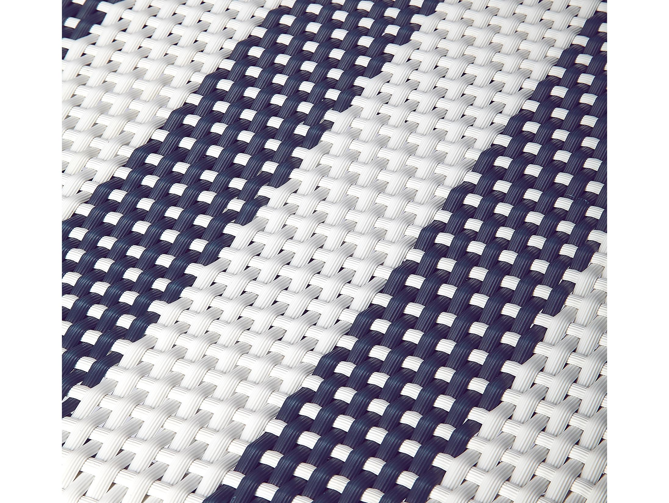 Butler Tobias White navy Stripe Rattan Frame Bar Stool