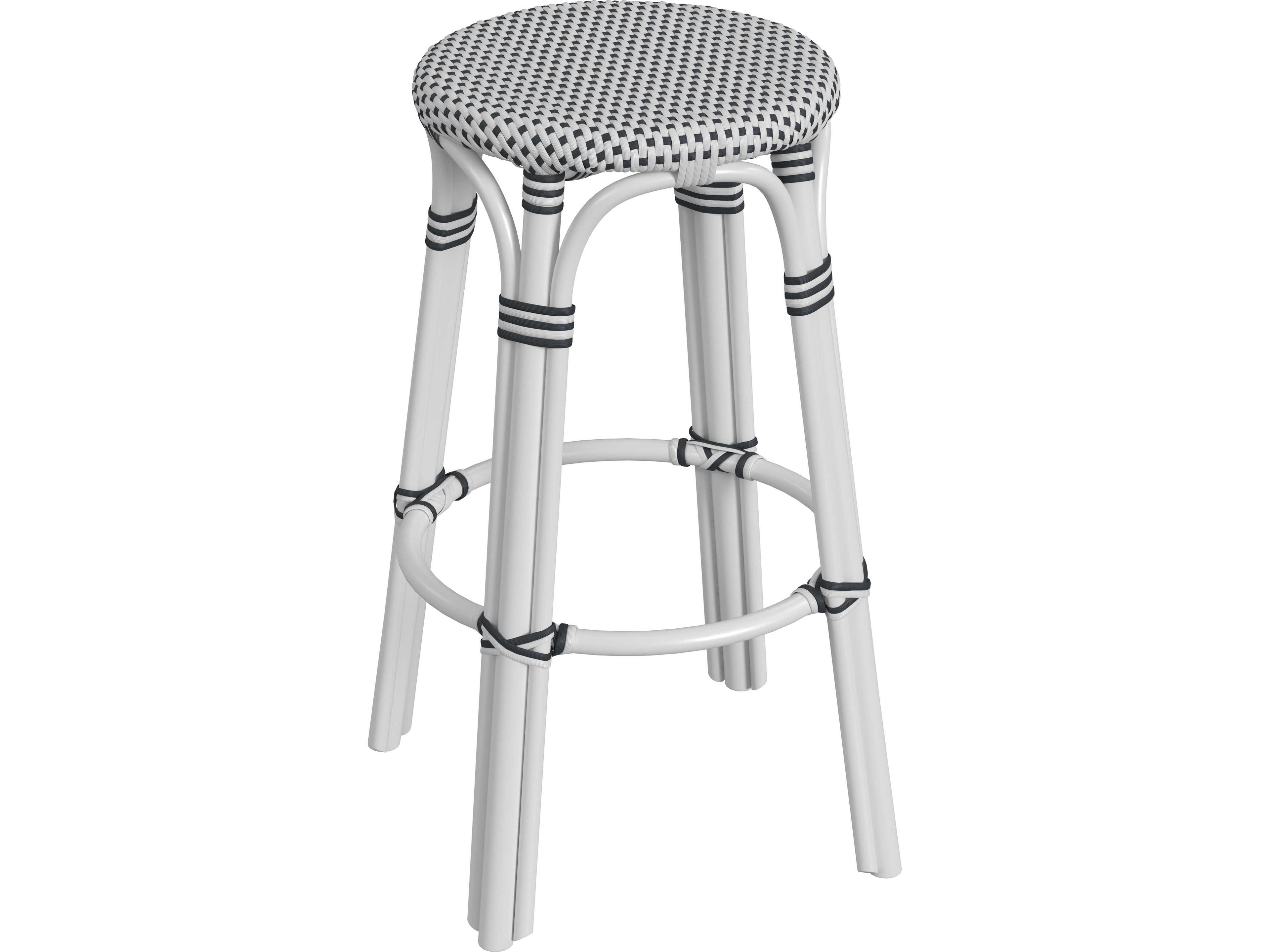 Butler Tobias White Black Dot Bar Stool
