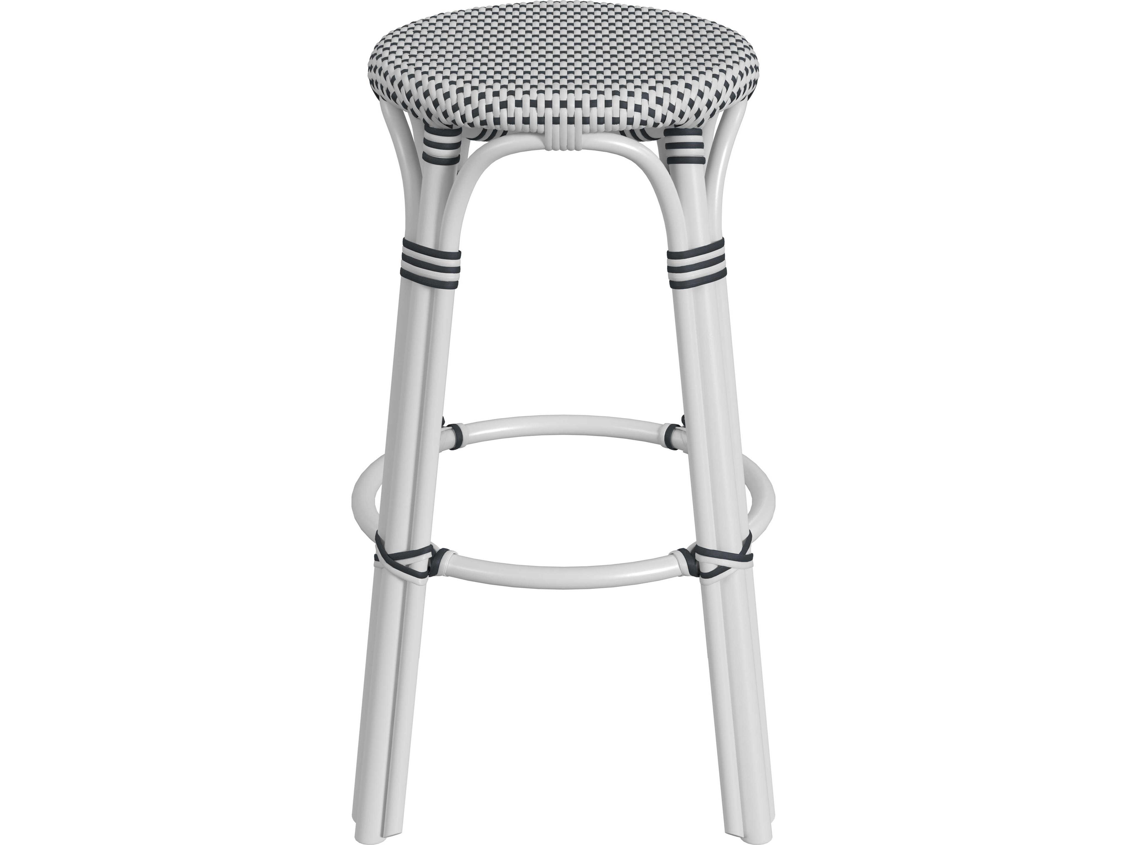 Butler Tobias White Black Dot Bar Stool