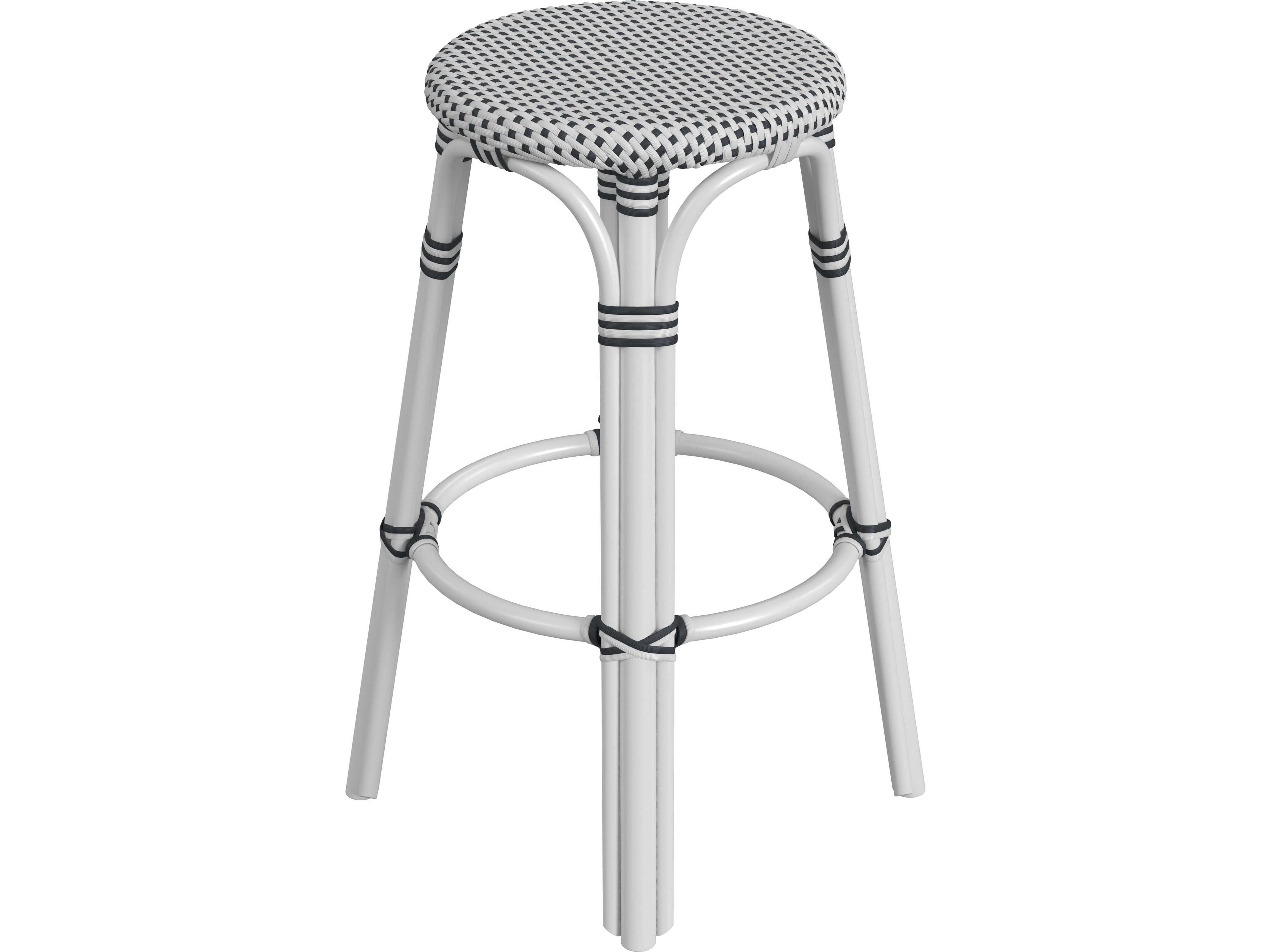 Butler Tobias White Black Dot Bar Stool