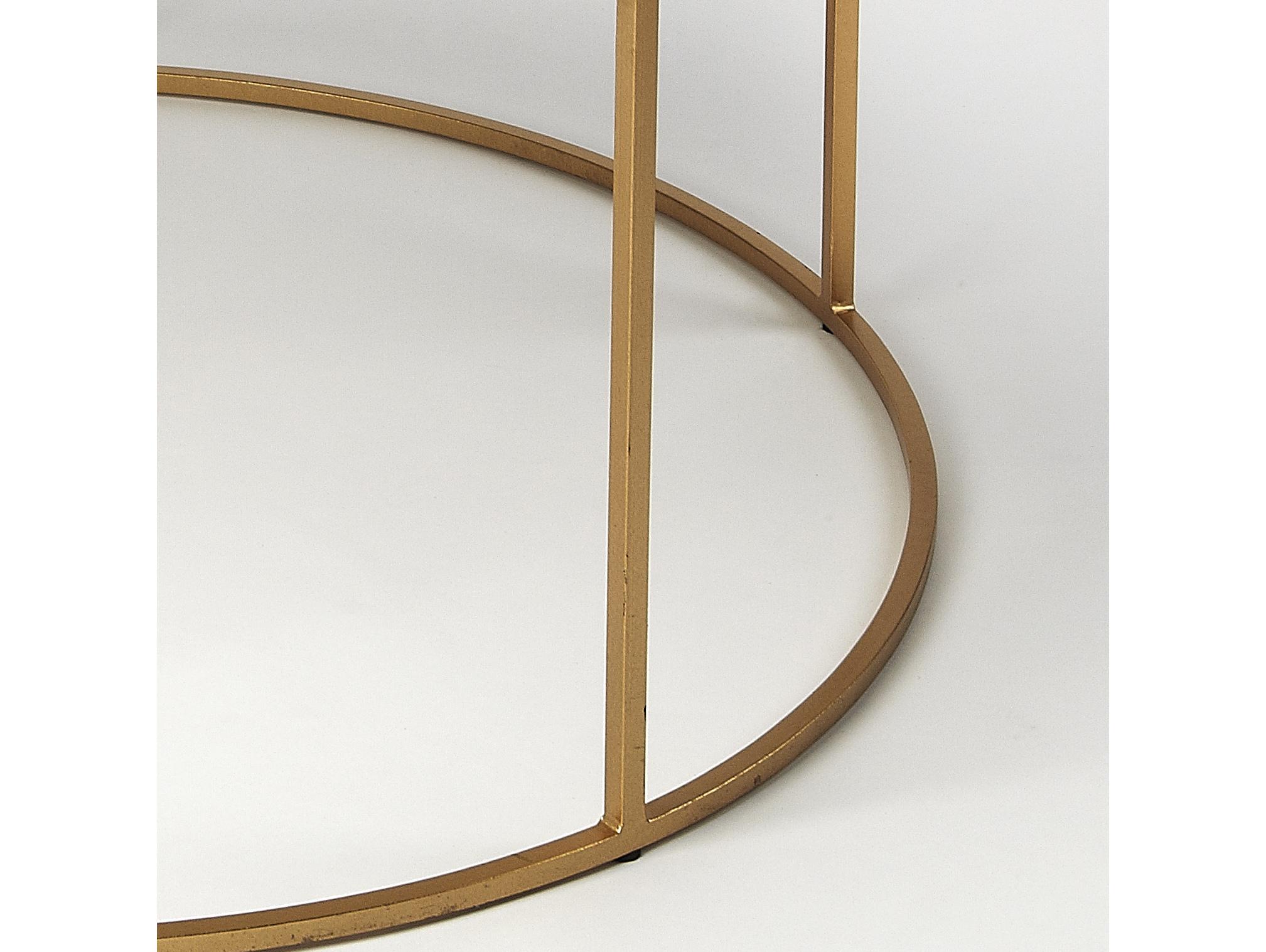 Butler Triton Round Marble & Metal Coffee Table