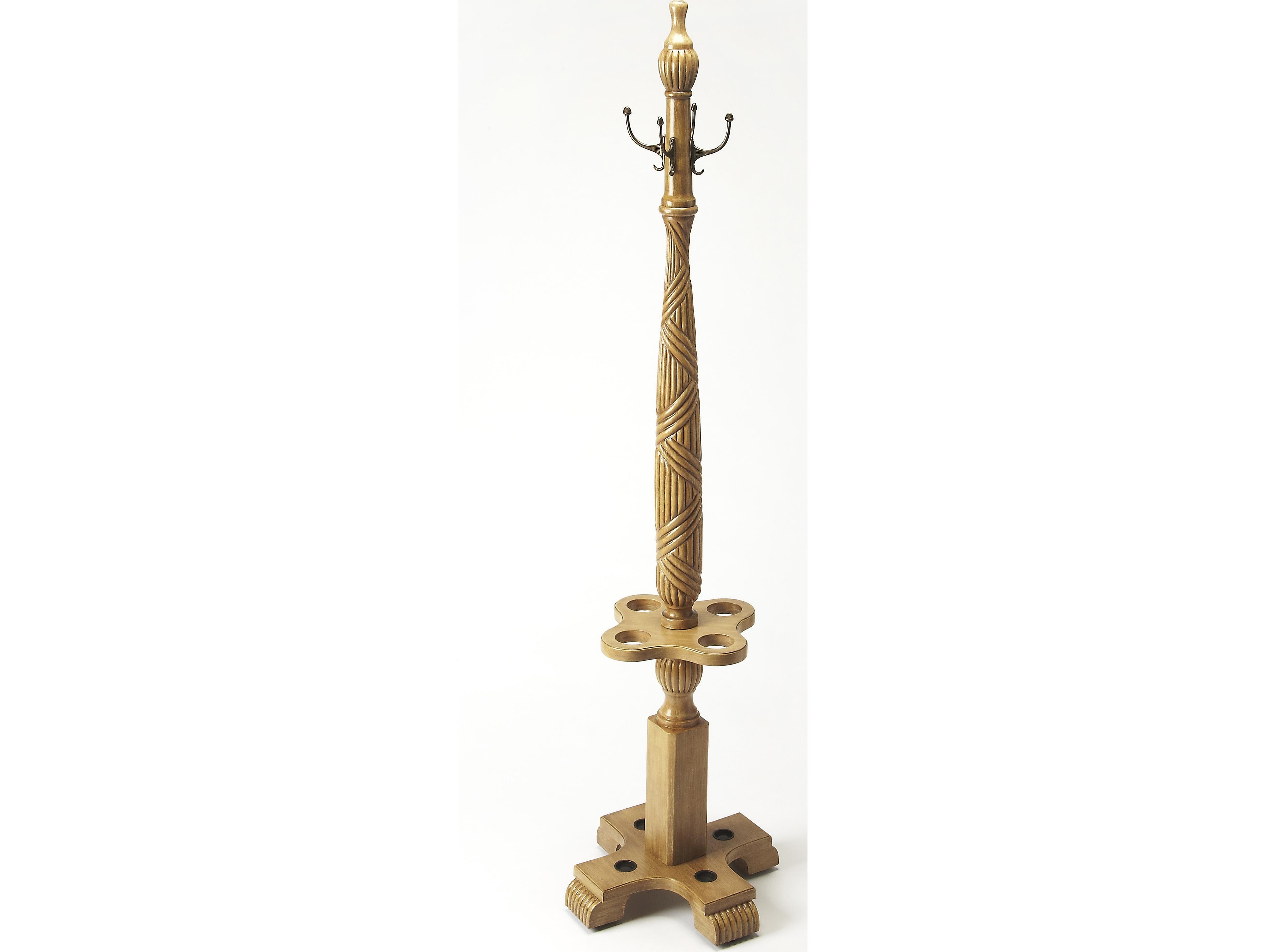 Butler Haywood Driftwood Coat Rack with Umbrella Holder