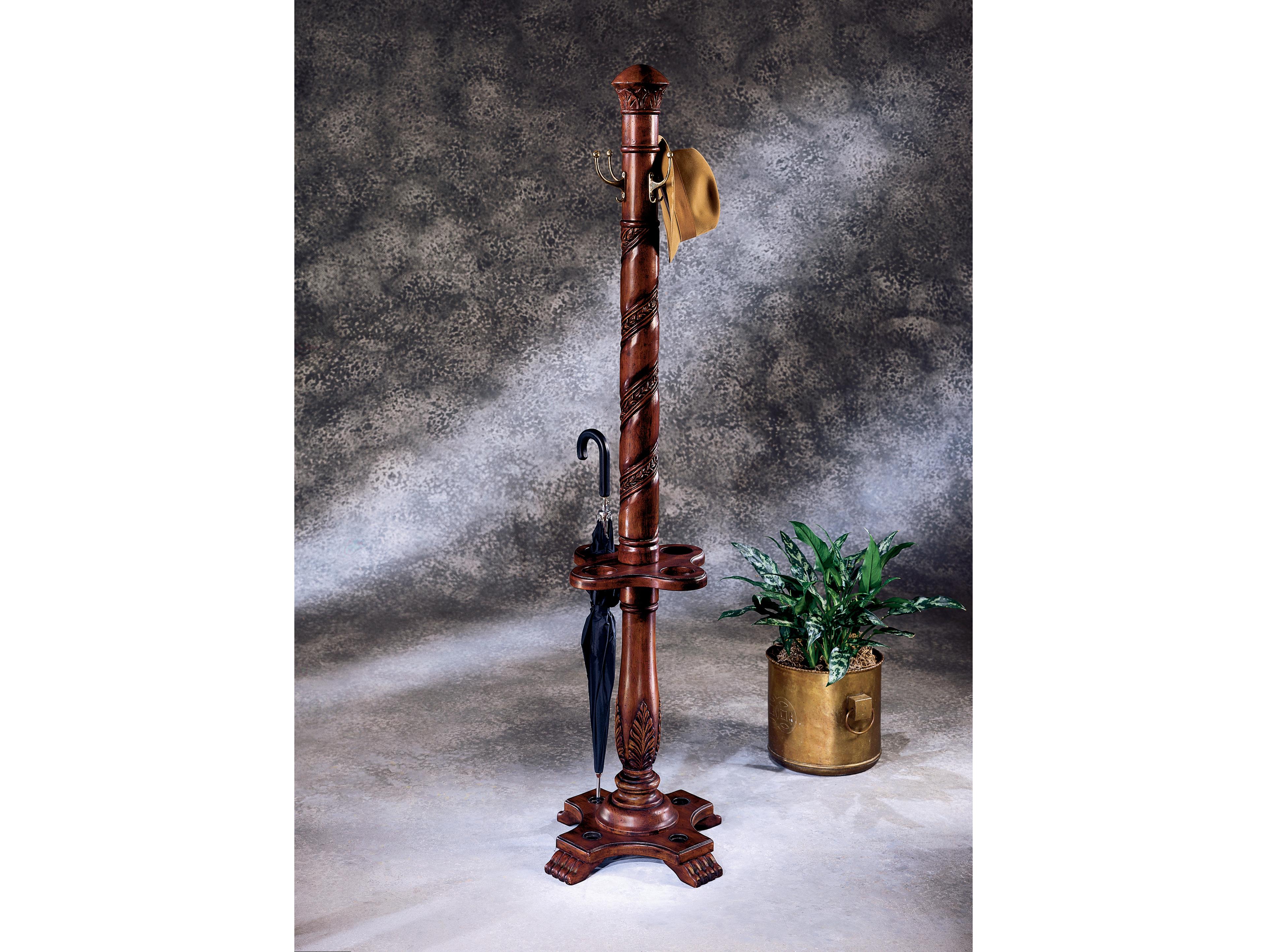Butler Laird Cherry Coat Rack with Umbrella Holder