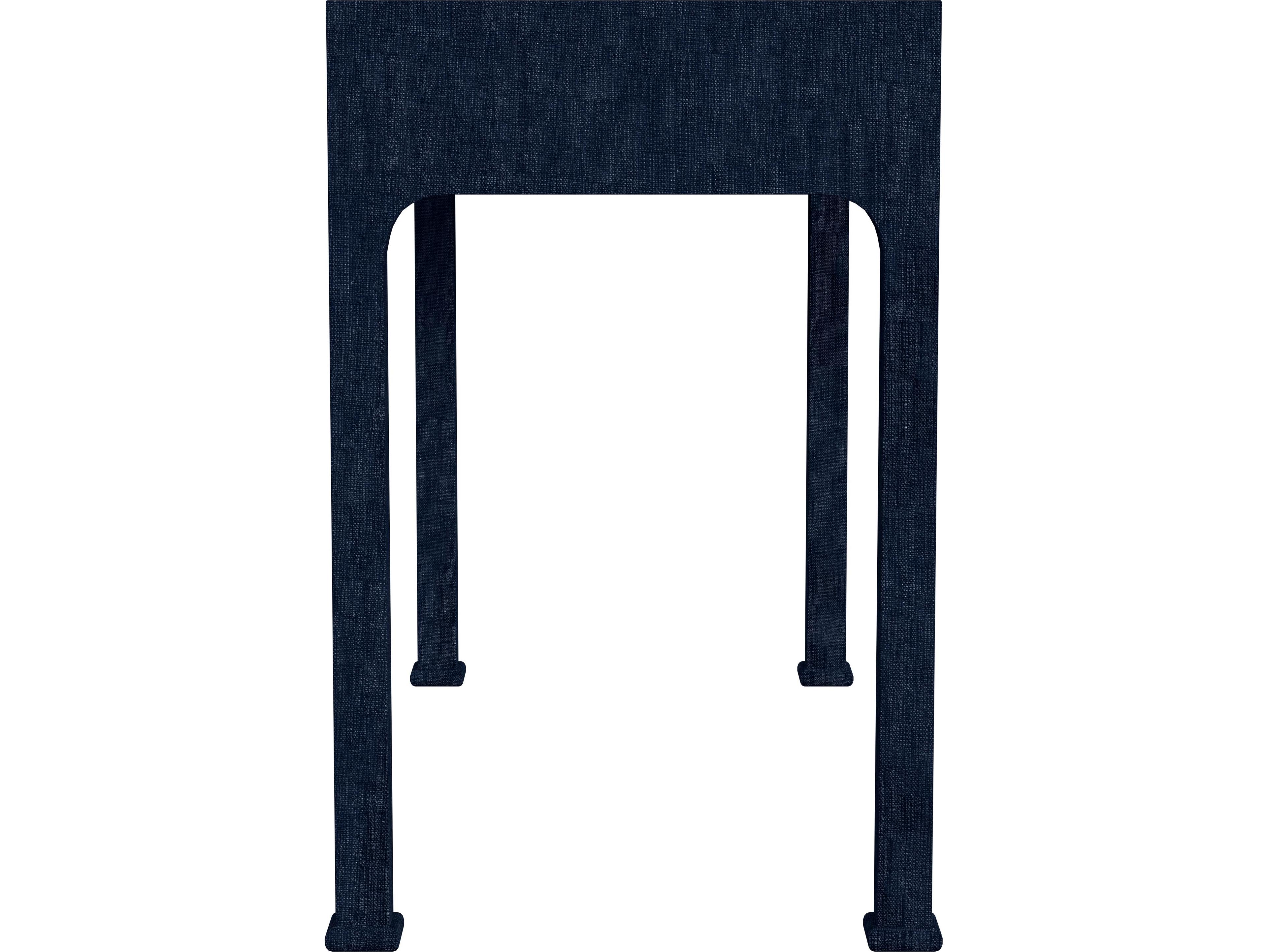 Butler Chatham Navy Raffia Blue Oak Wood Writing Desk