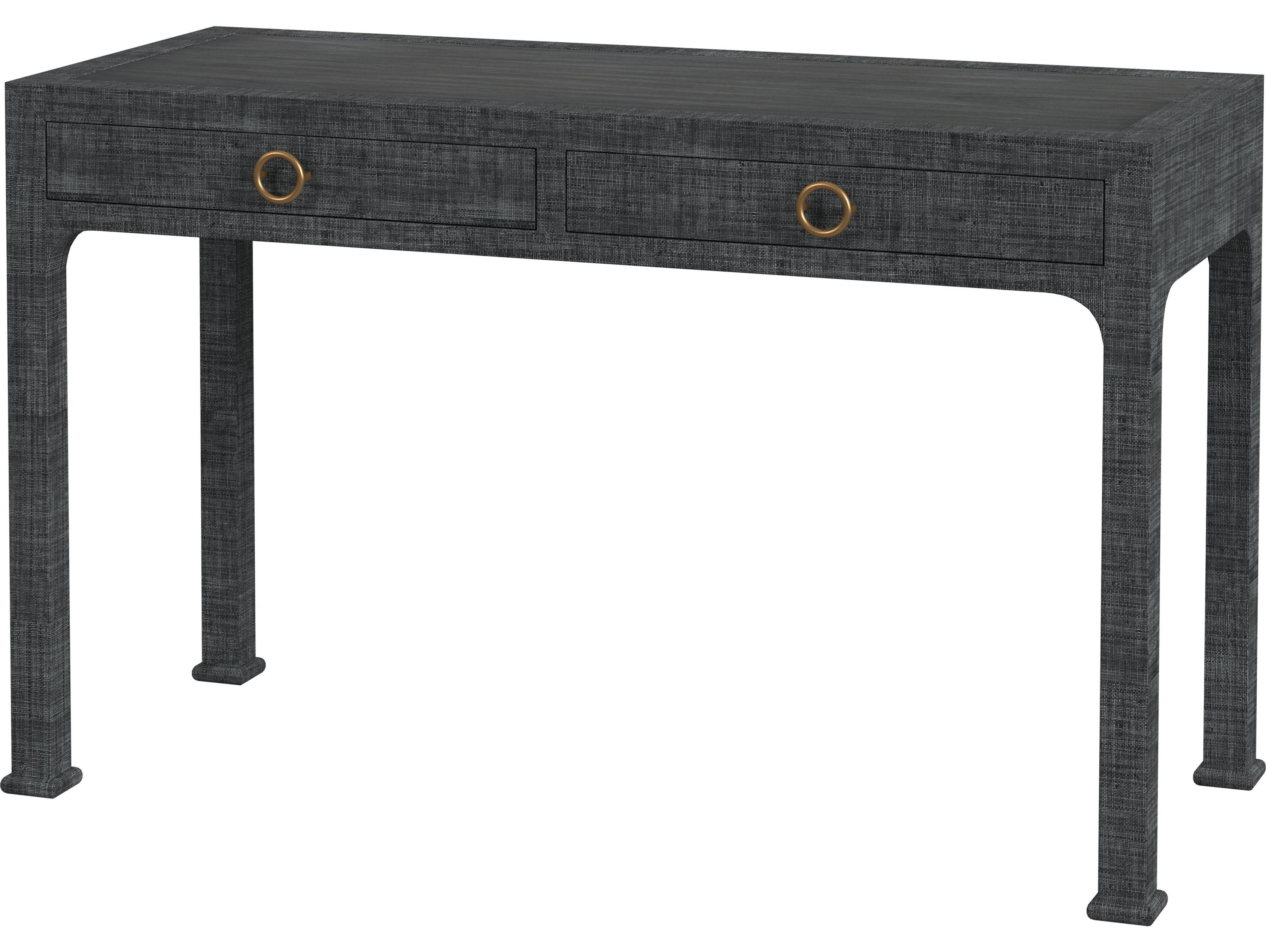 Butler Chatham Charcoal Raffia Gray Solid Wood Writing Desk