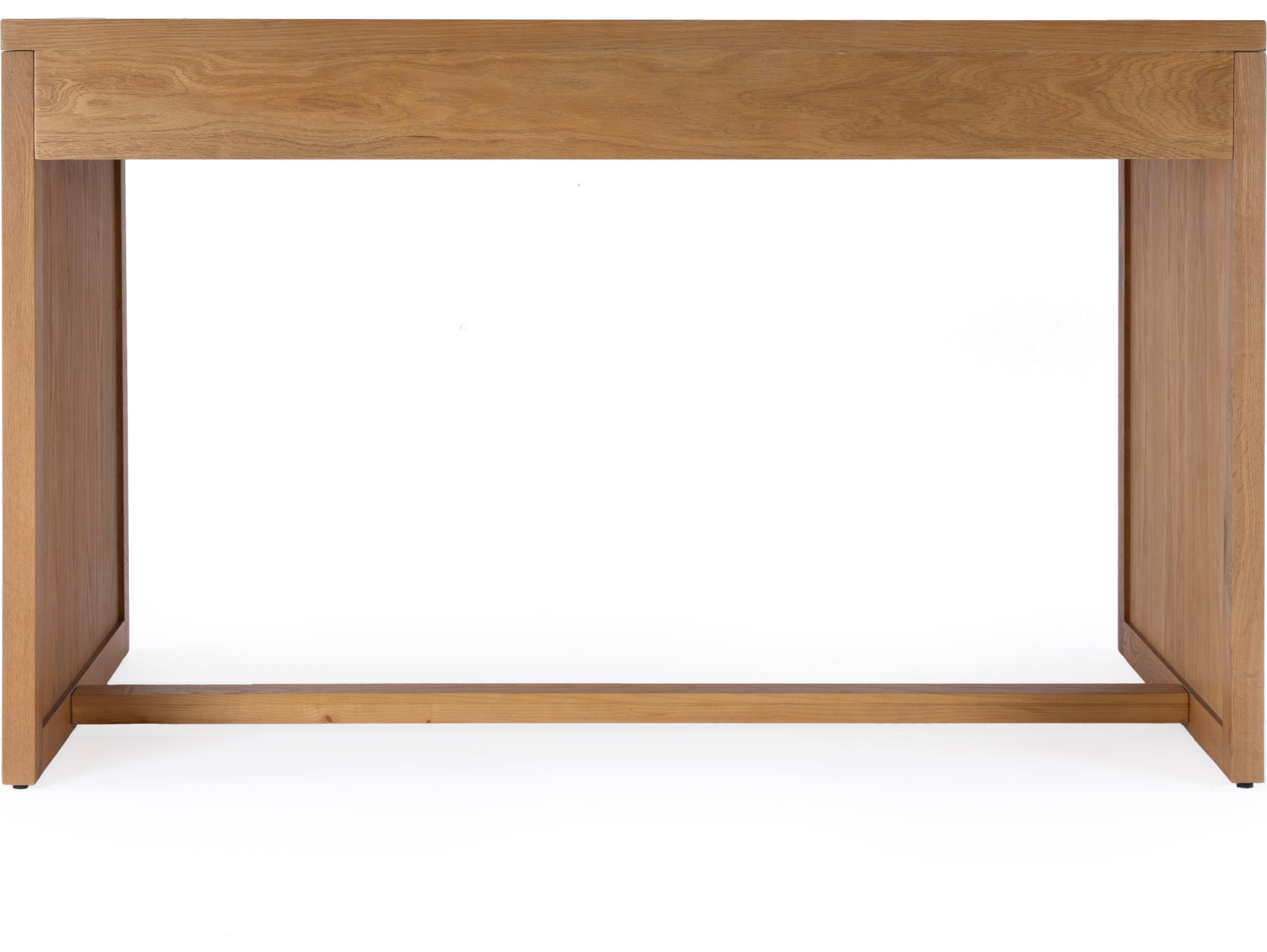 Butler Mesa Natural & Cane Oak Wood Writing Desk