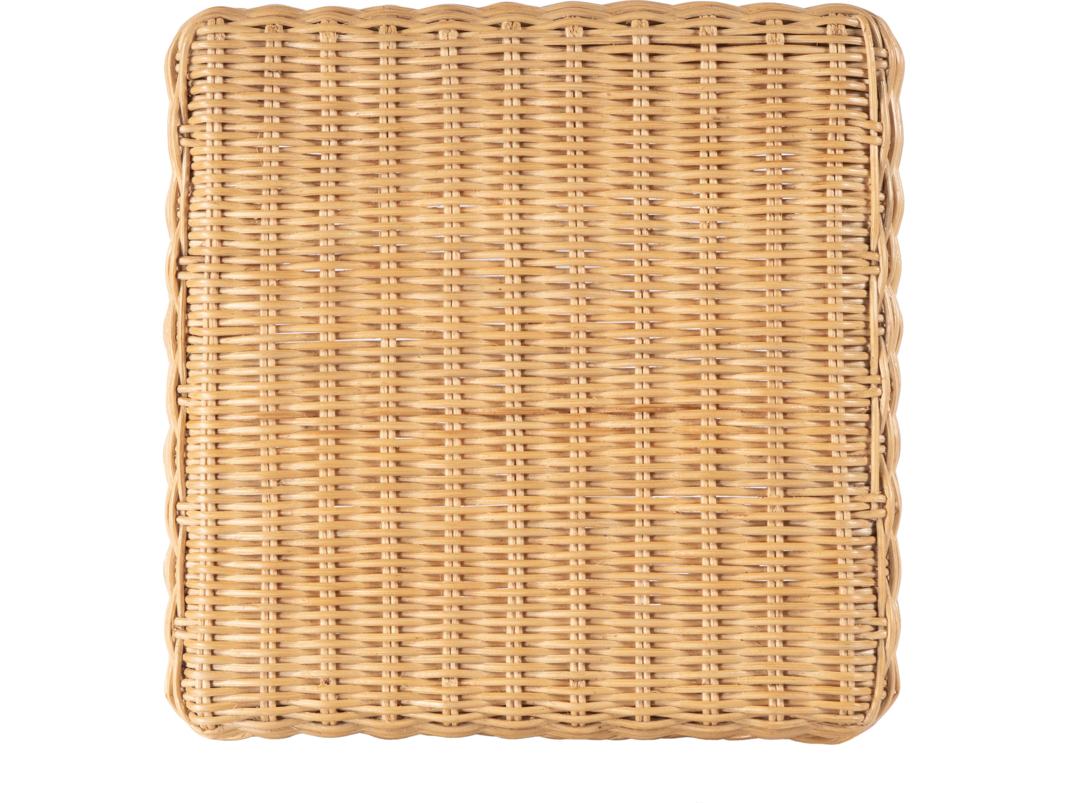 Butler Flora Natural Rattan Mahogany Wood Counter Stool