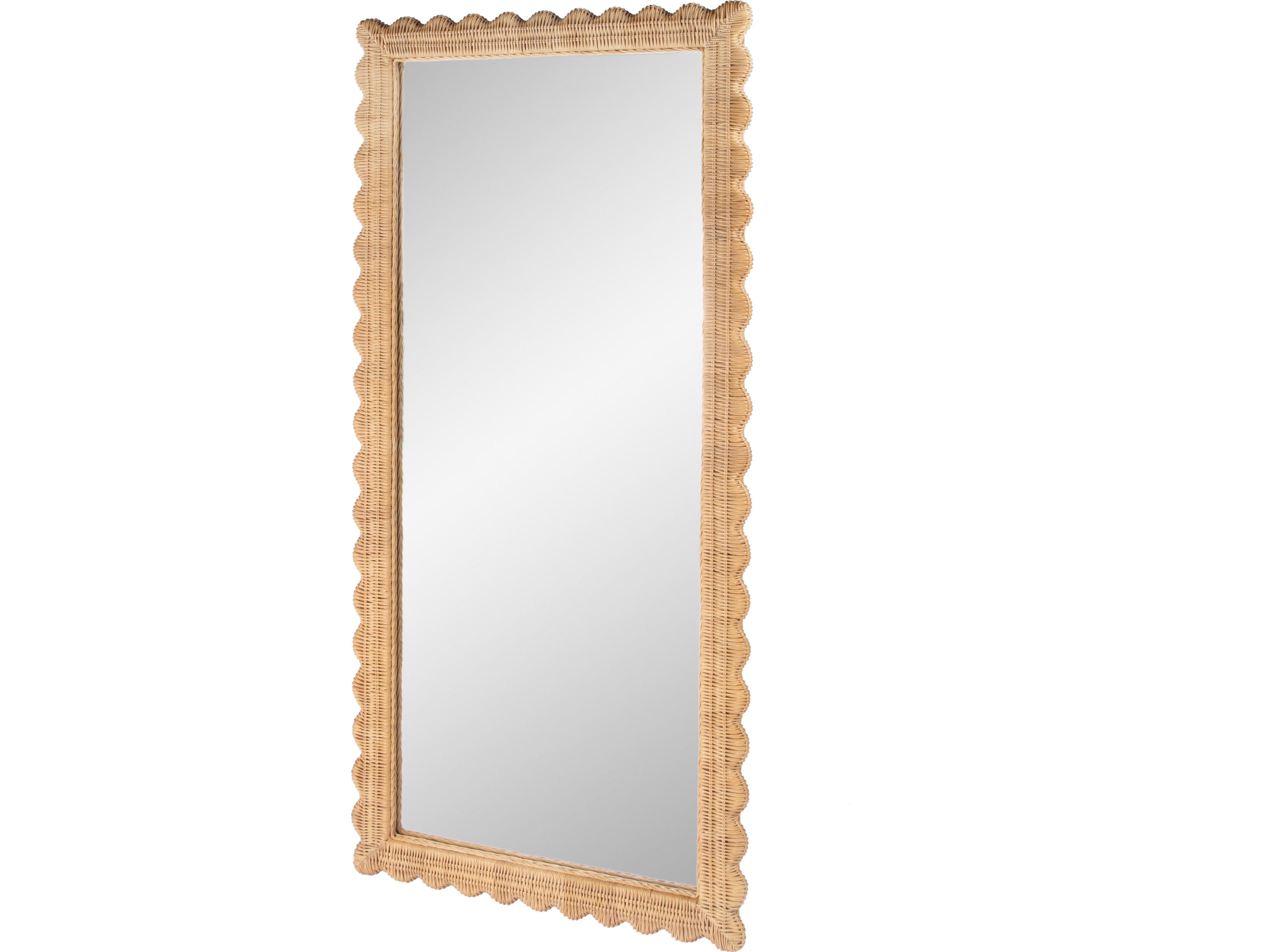 Butler Flora Natural Rattan Rectangular Floor Mirror