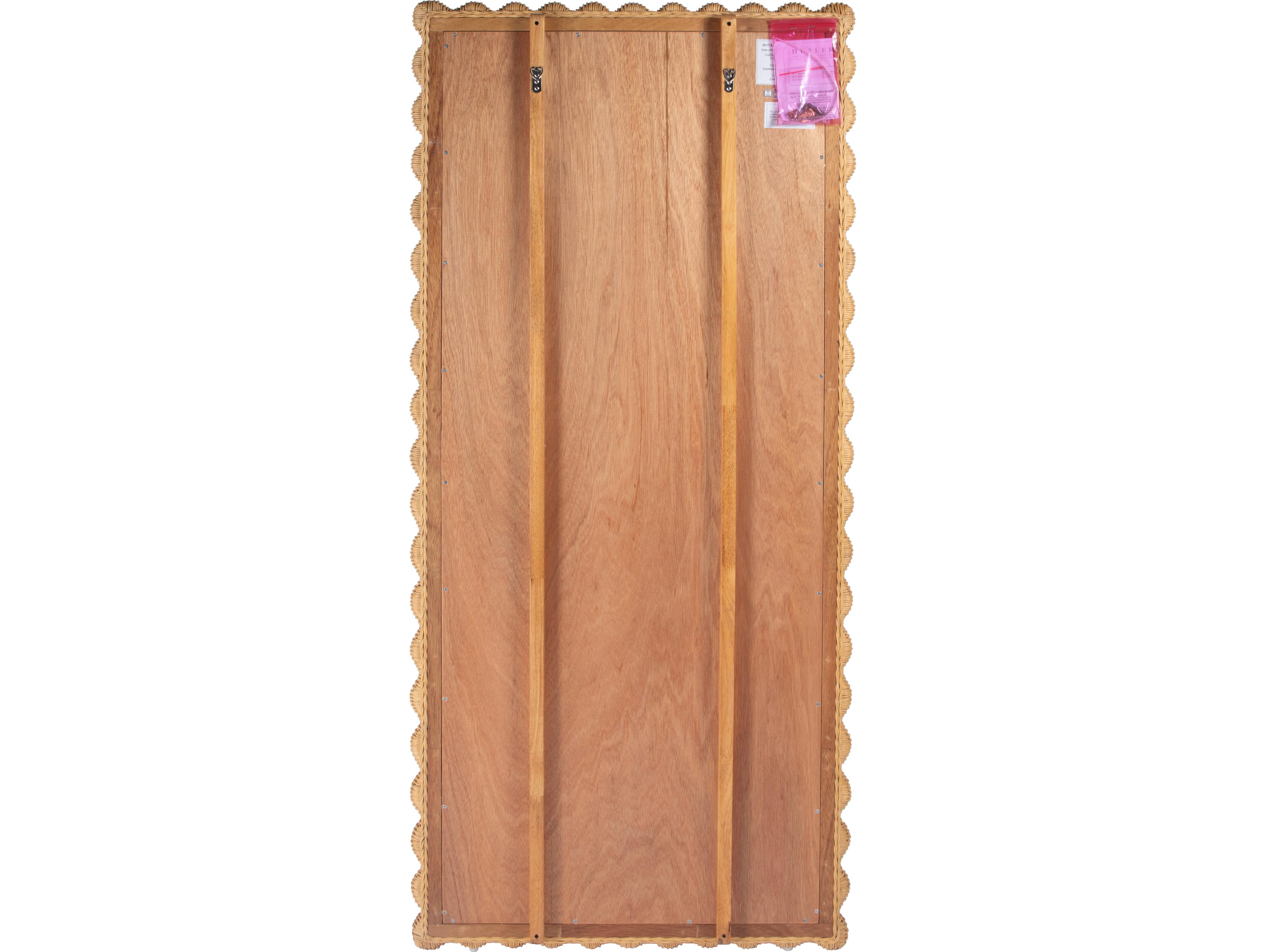 Butler Flora Natural Rattan Rectangular Floor Mirror