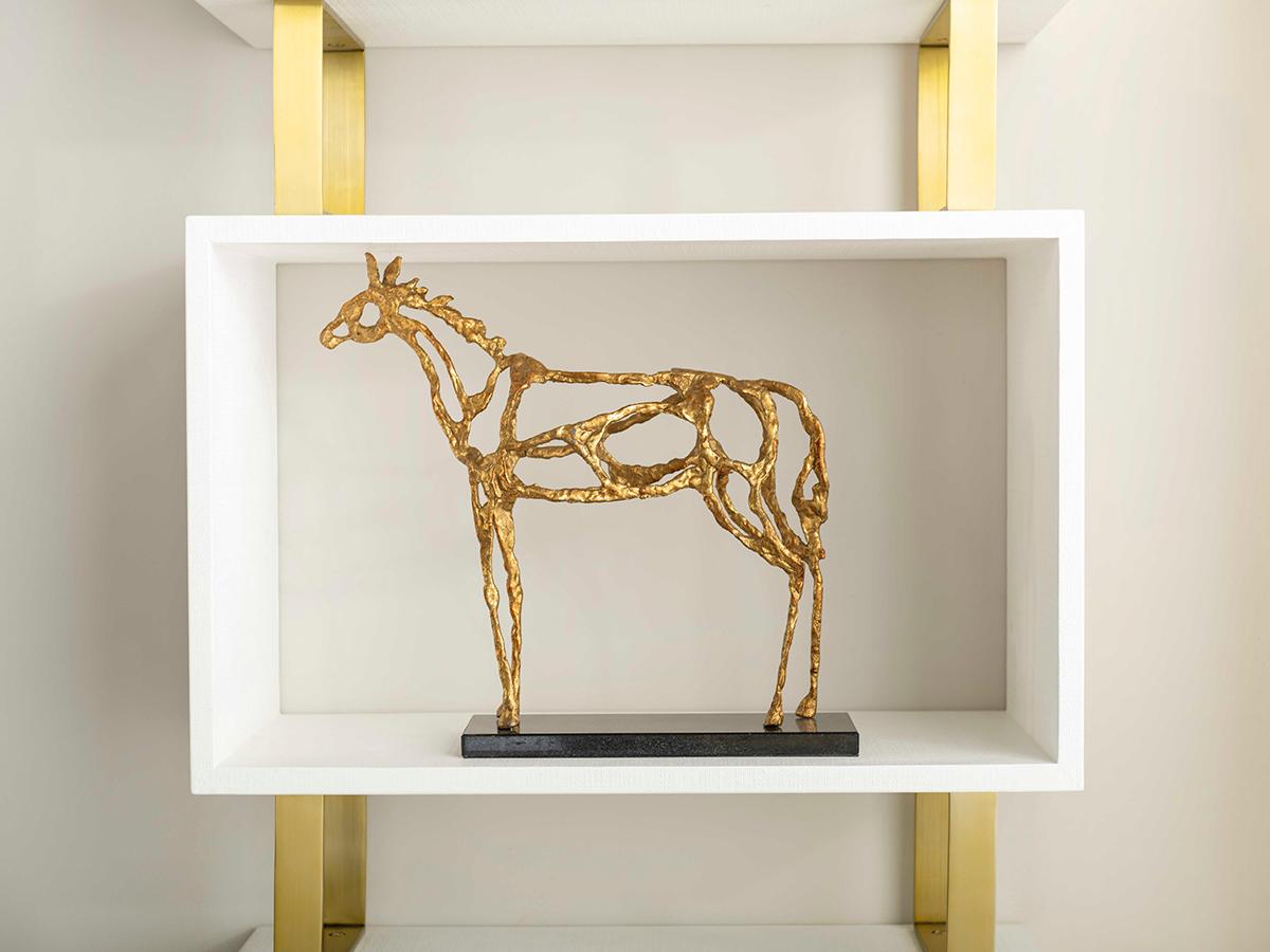 Villa & House Gold Leaf Arabian Horse Sculpture