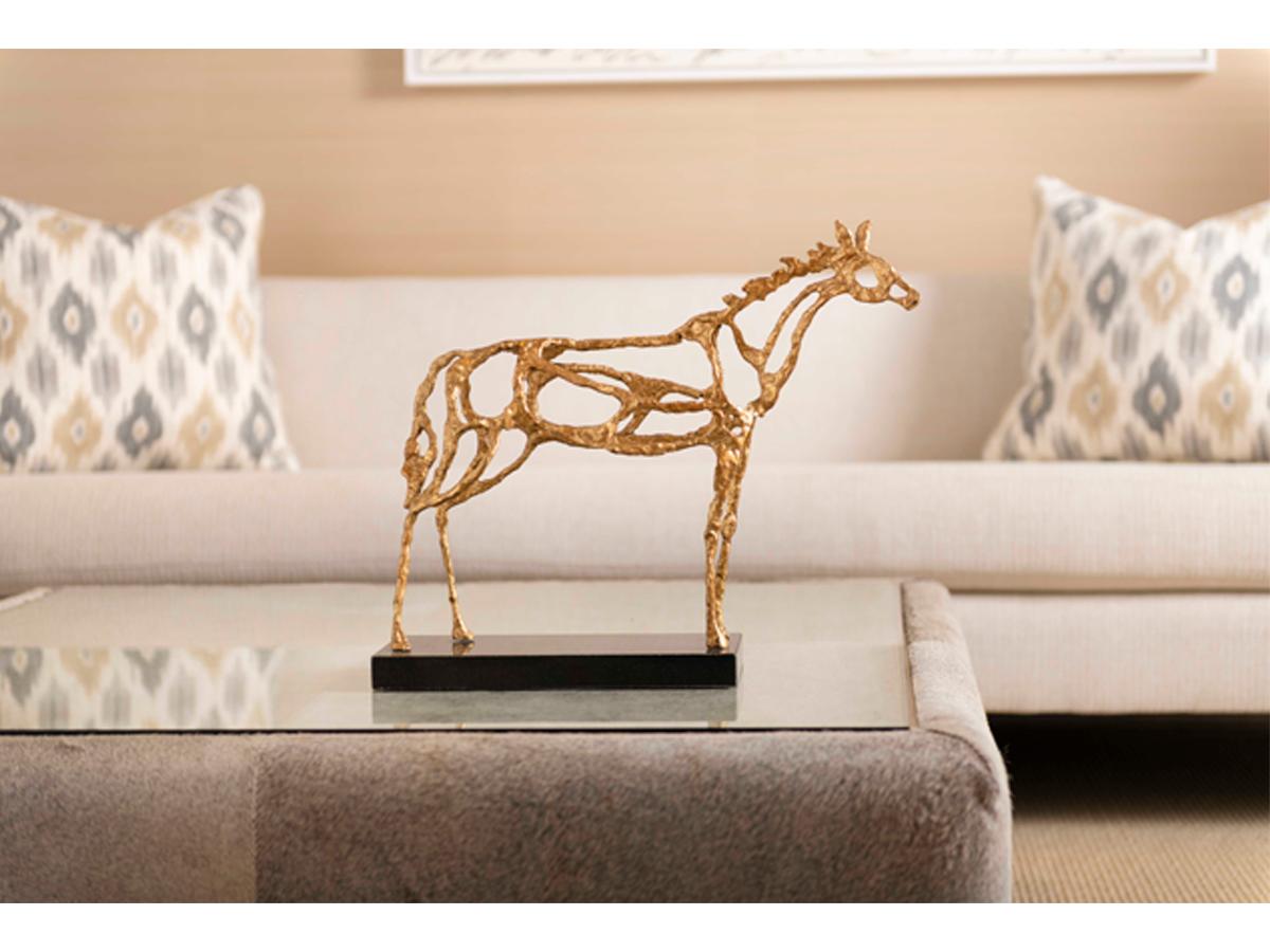 Villa & House Gold Leaf Arabian Horse Sculpture