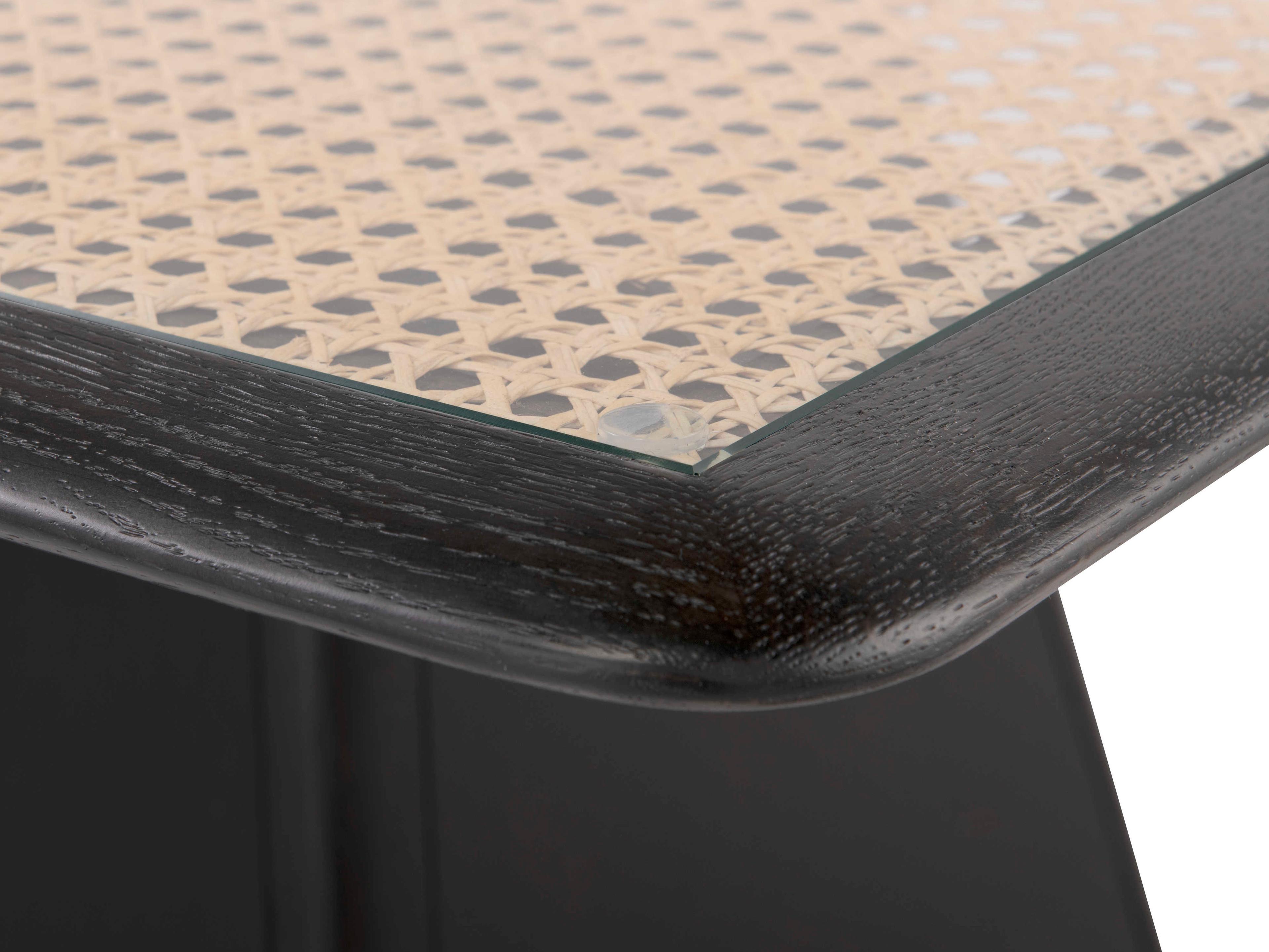 Villa & House Square Glass Espresso Dining Table