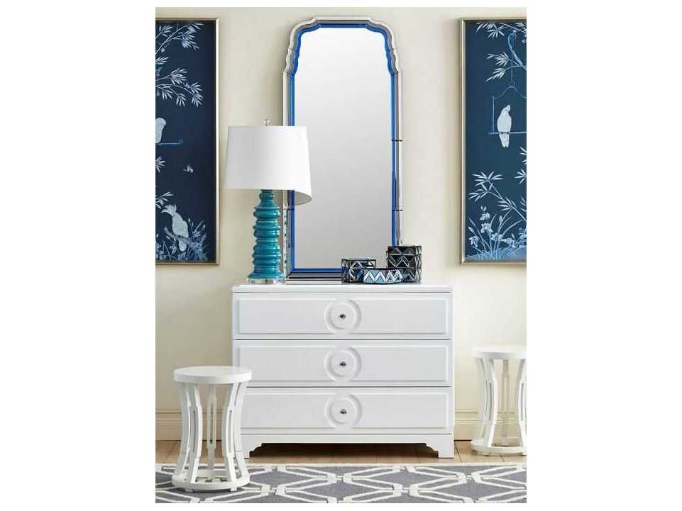 Villa & House Anne Sapphire Blue / Gray Vertical Wall Mirror