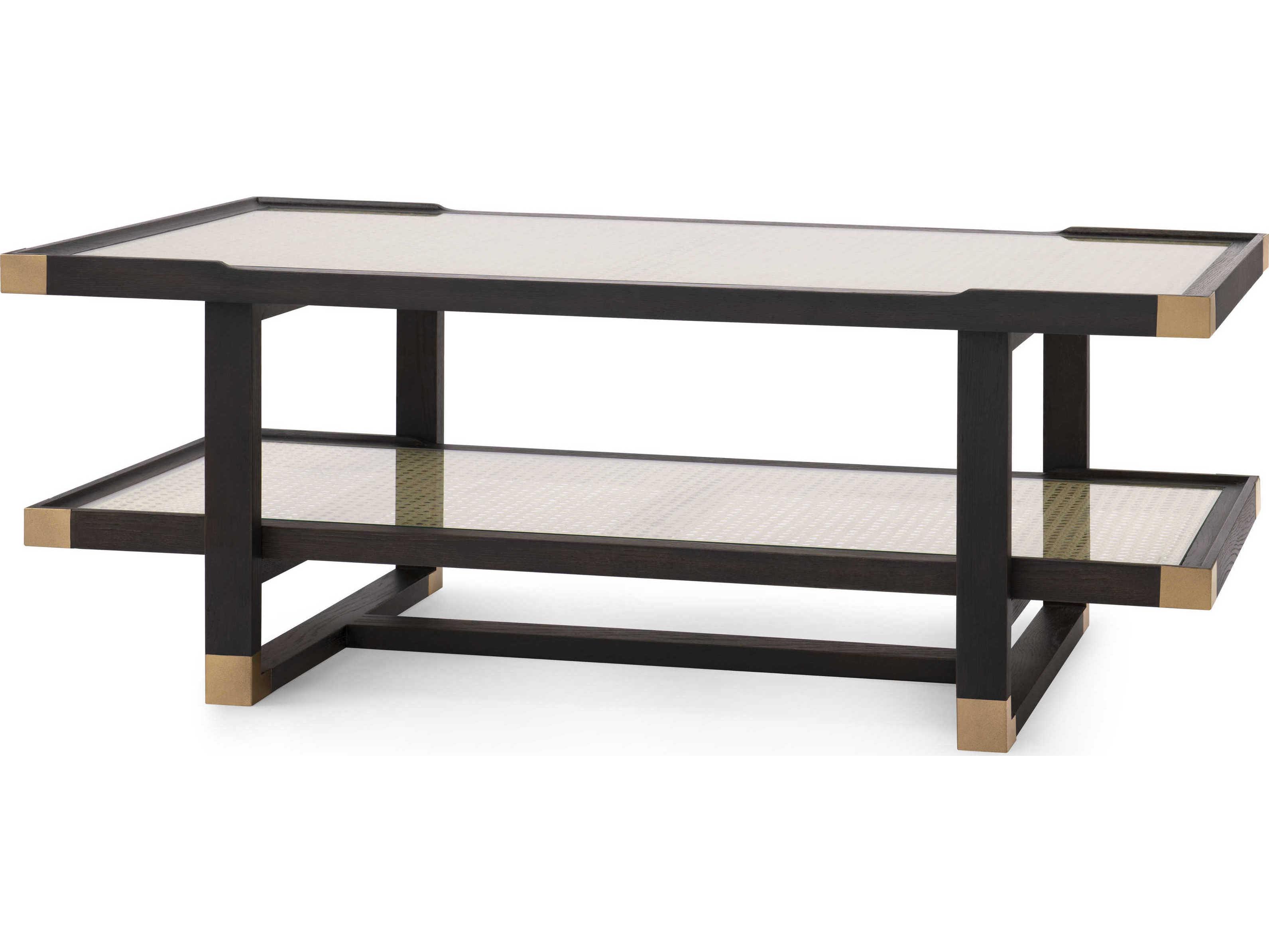Villa & House Rectangular Glass Espresso Coffee Table