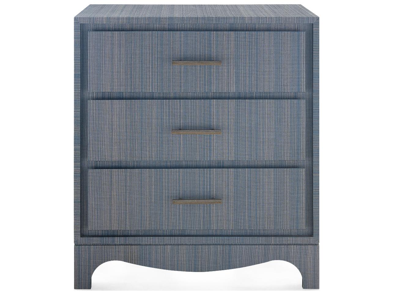 Villa & House Barrett 3-Drawers Blue Nightstand