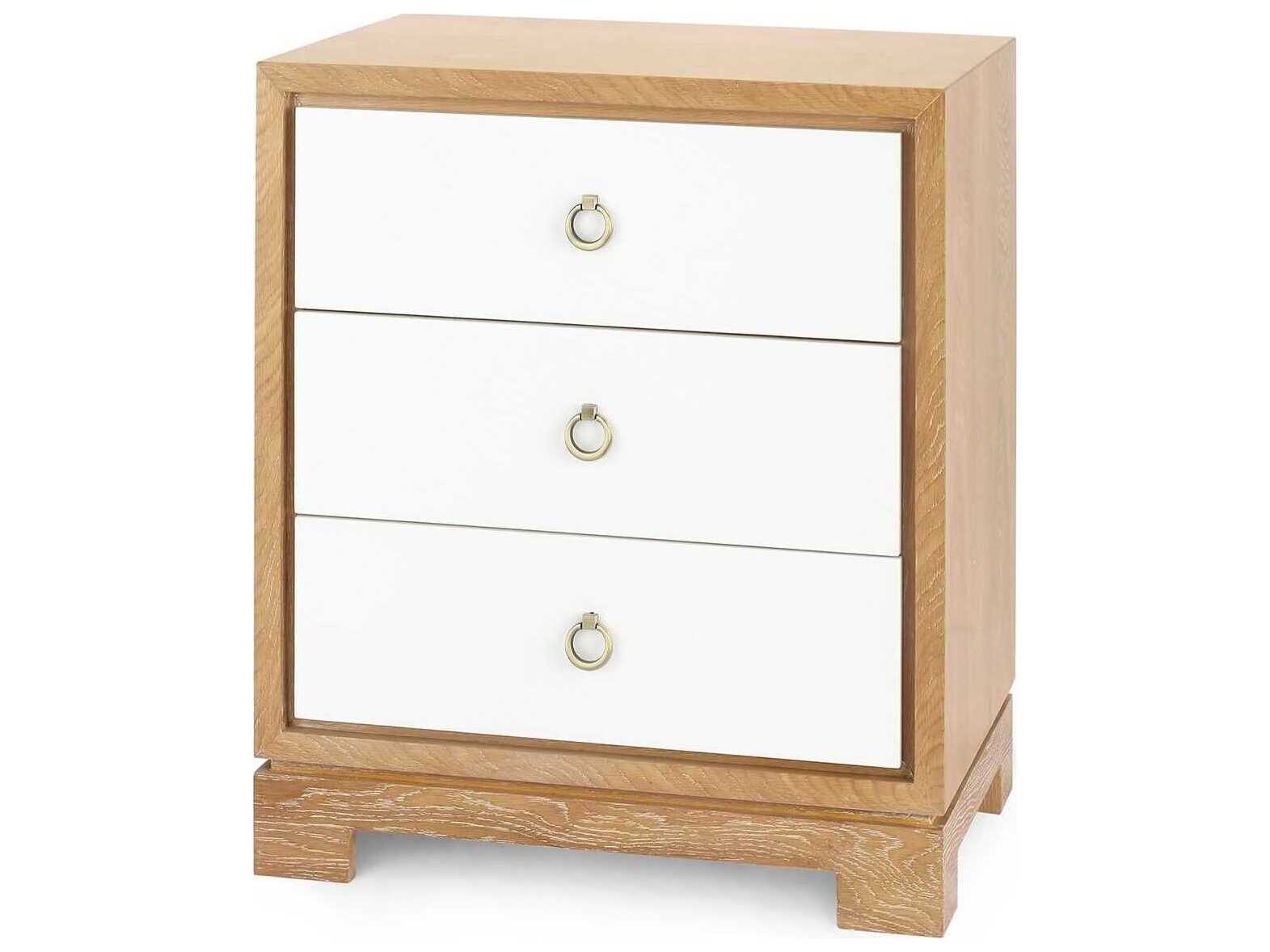 Villa & House 3-Drawers Natural Oak Wood Nightstand