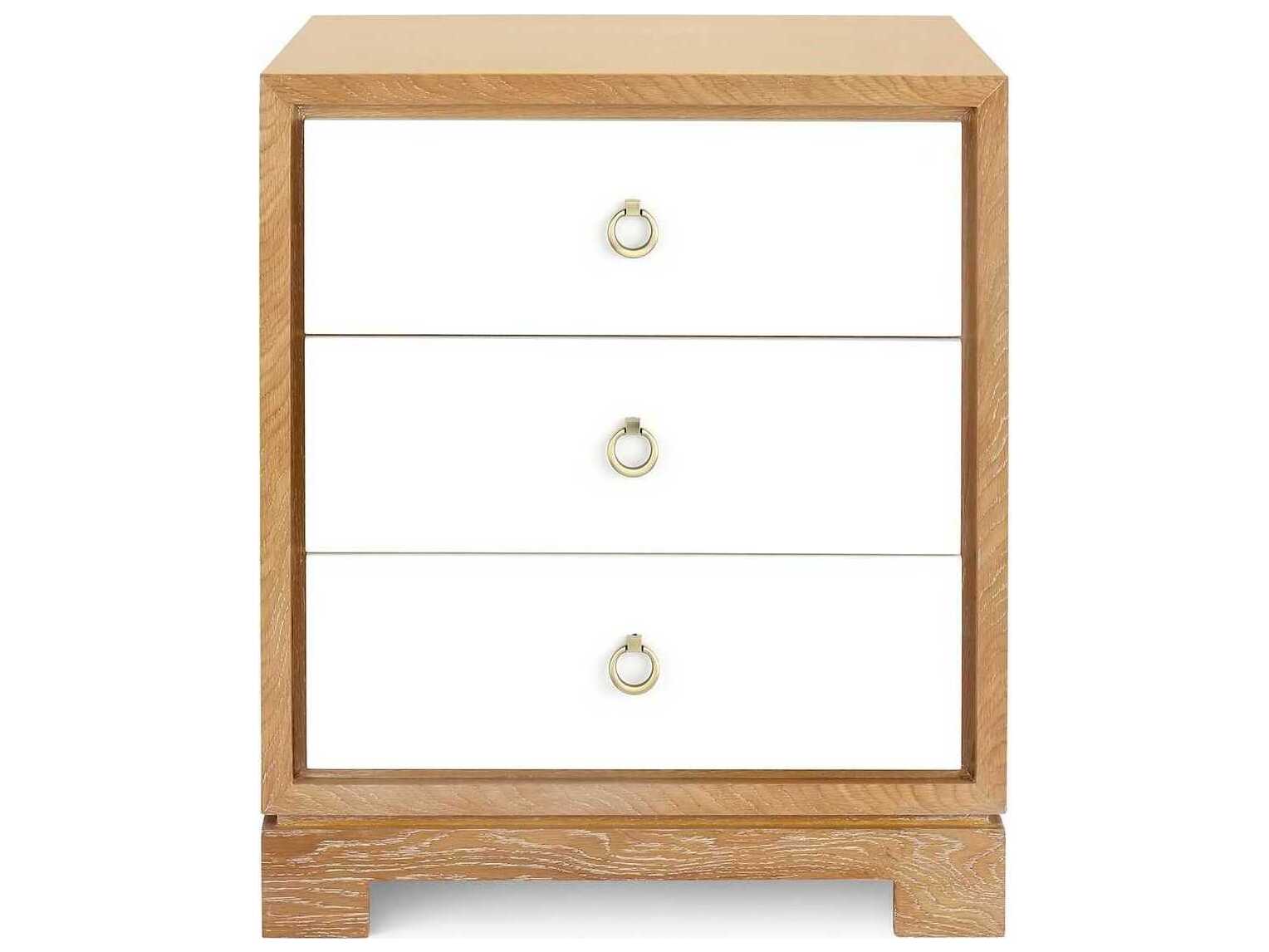 Villa & House 3-Drawers Natural Oak Wood Nightstand