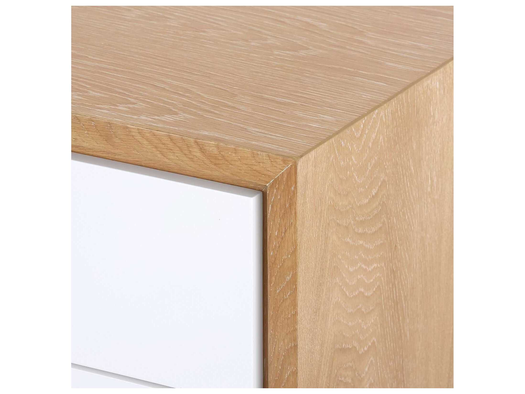 Villa & House 3-Drawers Natural Oak Wood Nightstand