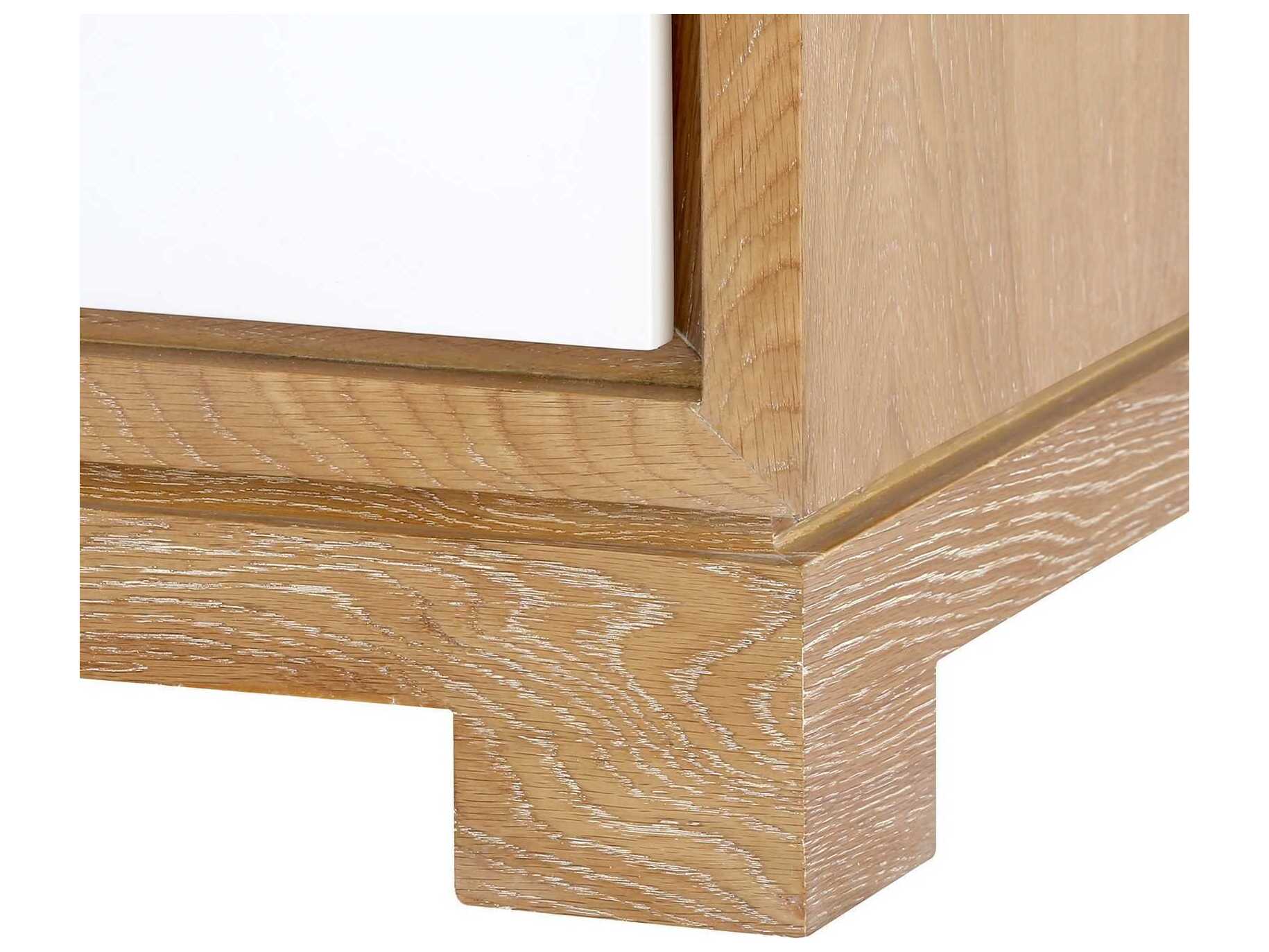 Villa & House 3-Drawers Natural Oak Wood Nightstand