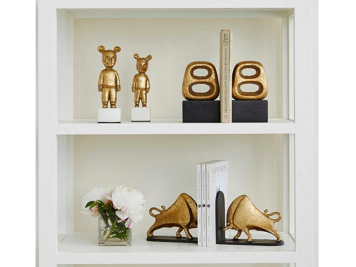 Villa & House Bisoni Gold Leaf Bookends Set of 2