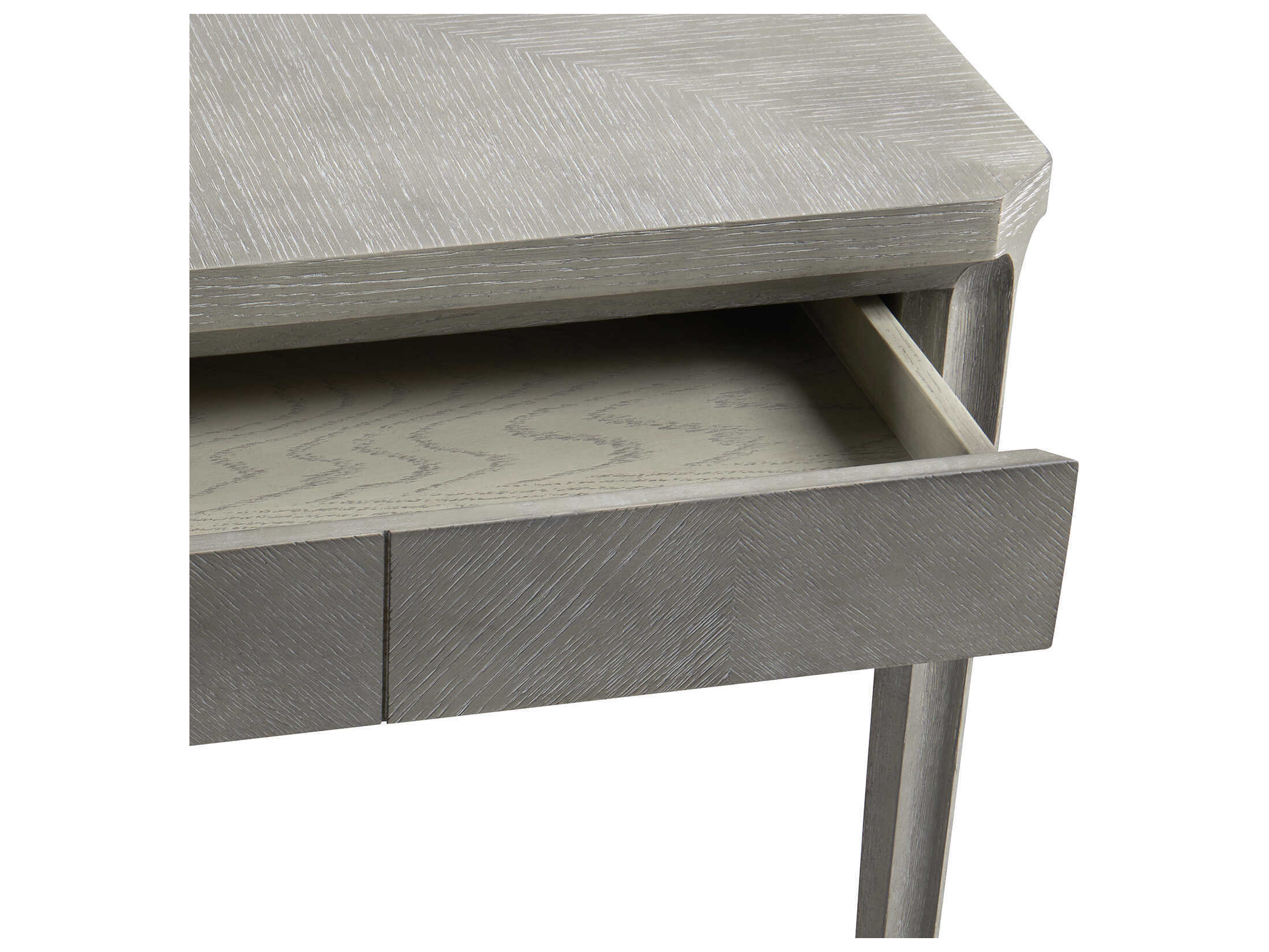 Villa & House Soft Gray Gold Oak Wood Secretary Desk