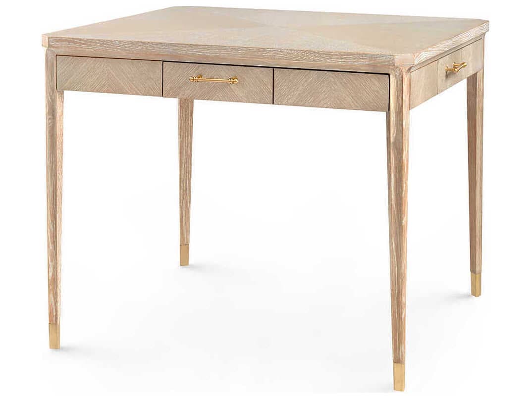 Villa & House Sand Brown Oak Wood Secretary Desk