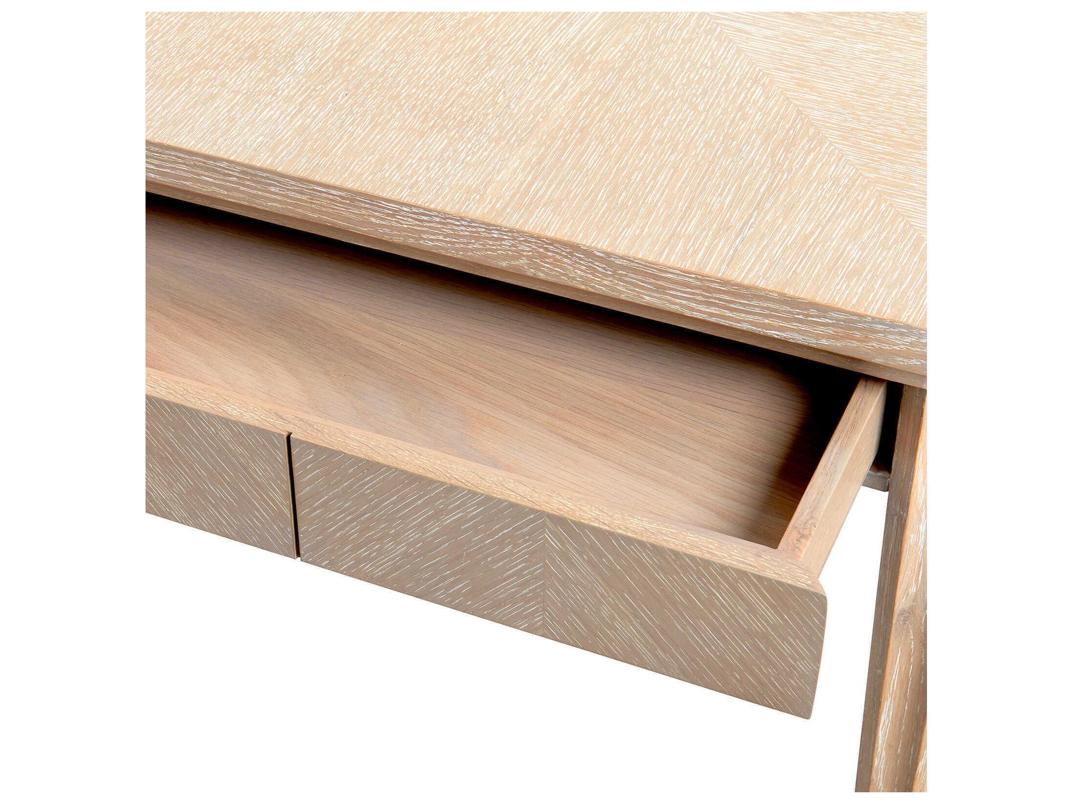 Villa & House Sand Brown Oak Wood Secretary Desk