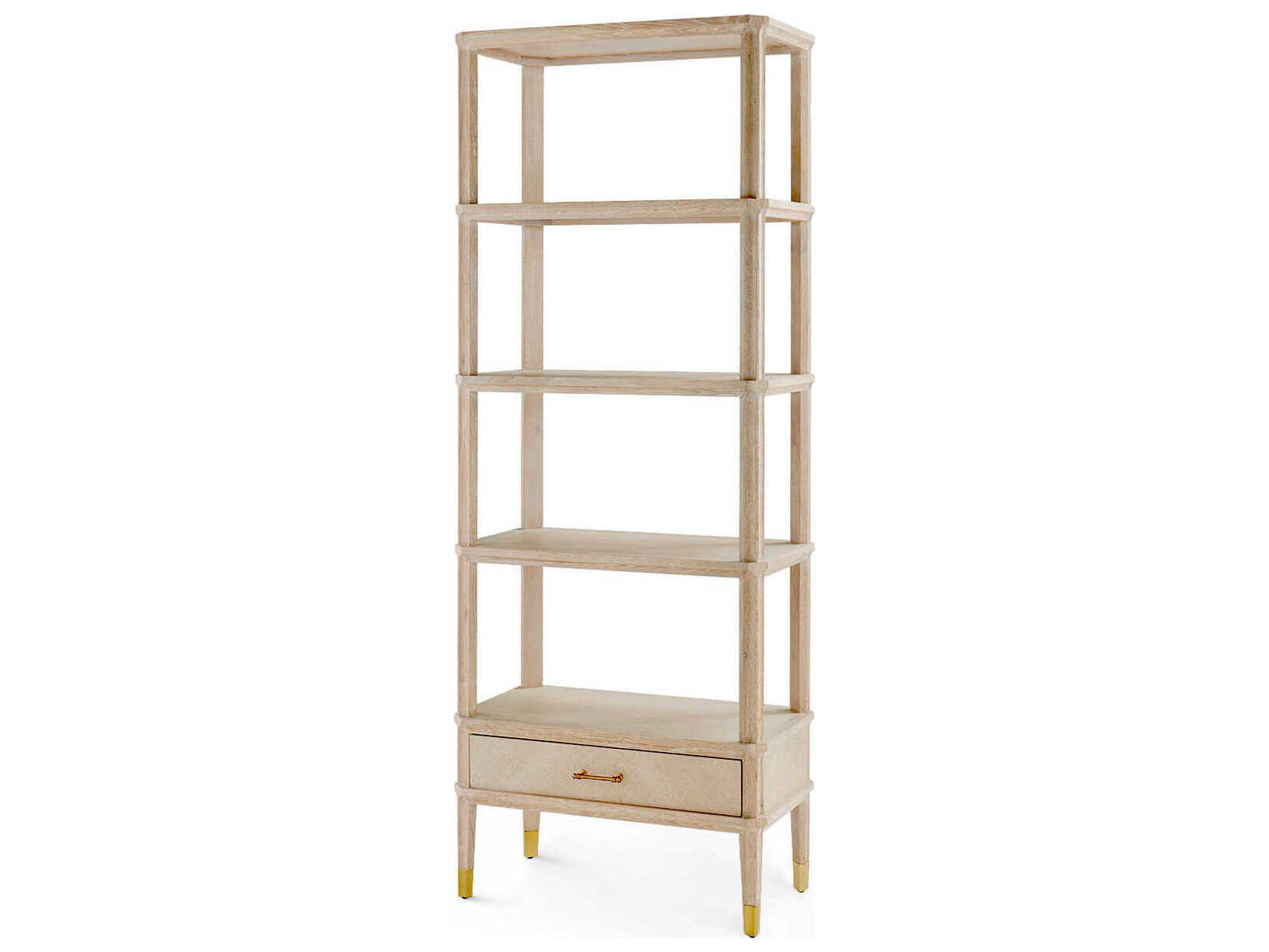 Villa & House Bertram Bleached Cerused Oak Etagere