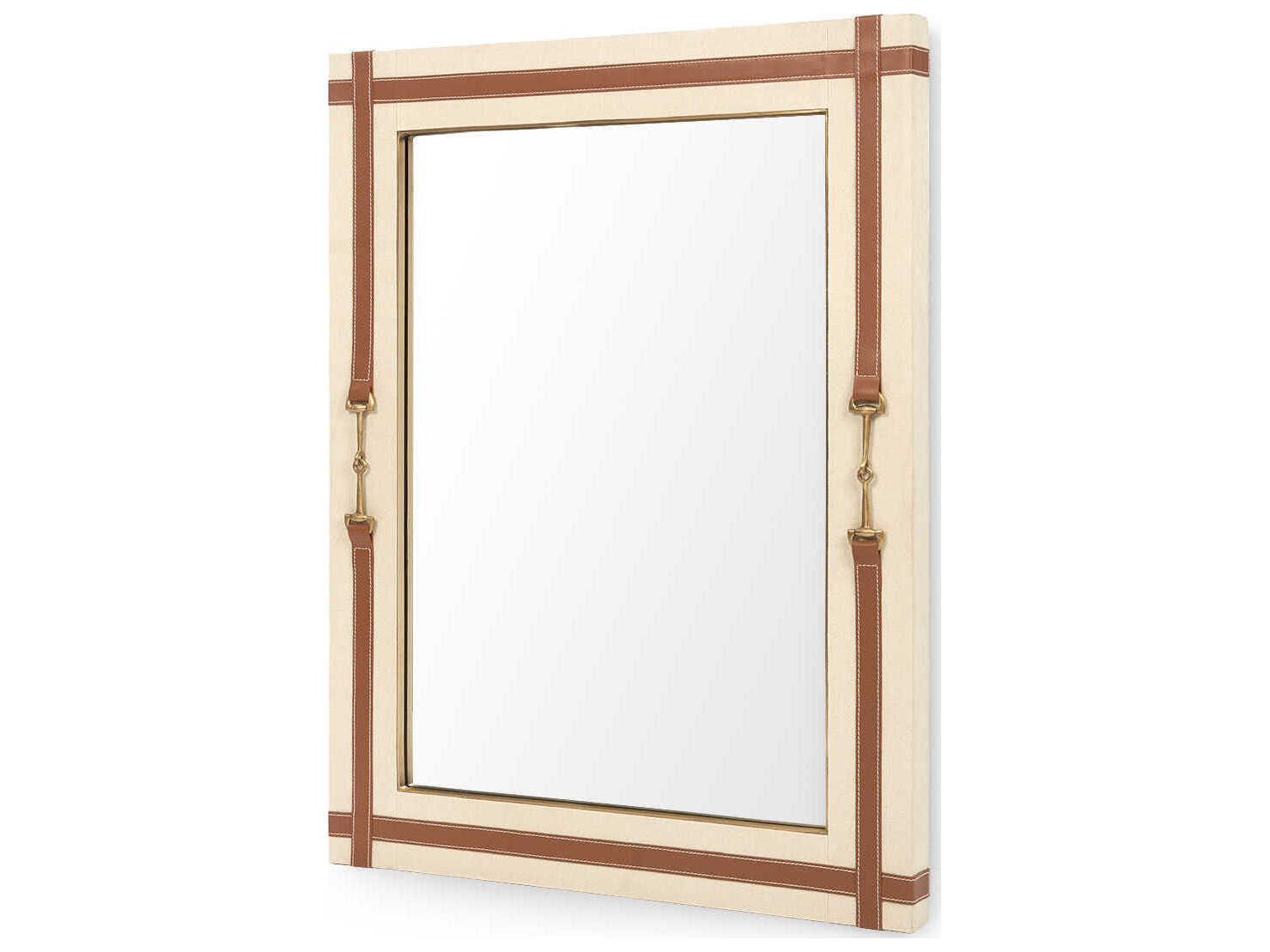 Villa & House Buckley Tan Rectangular Wall Mirror