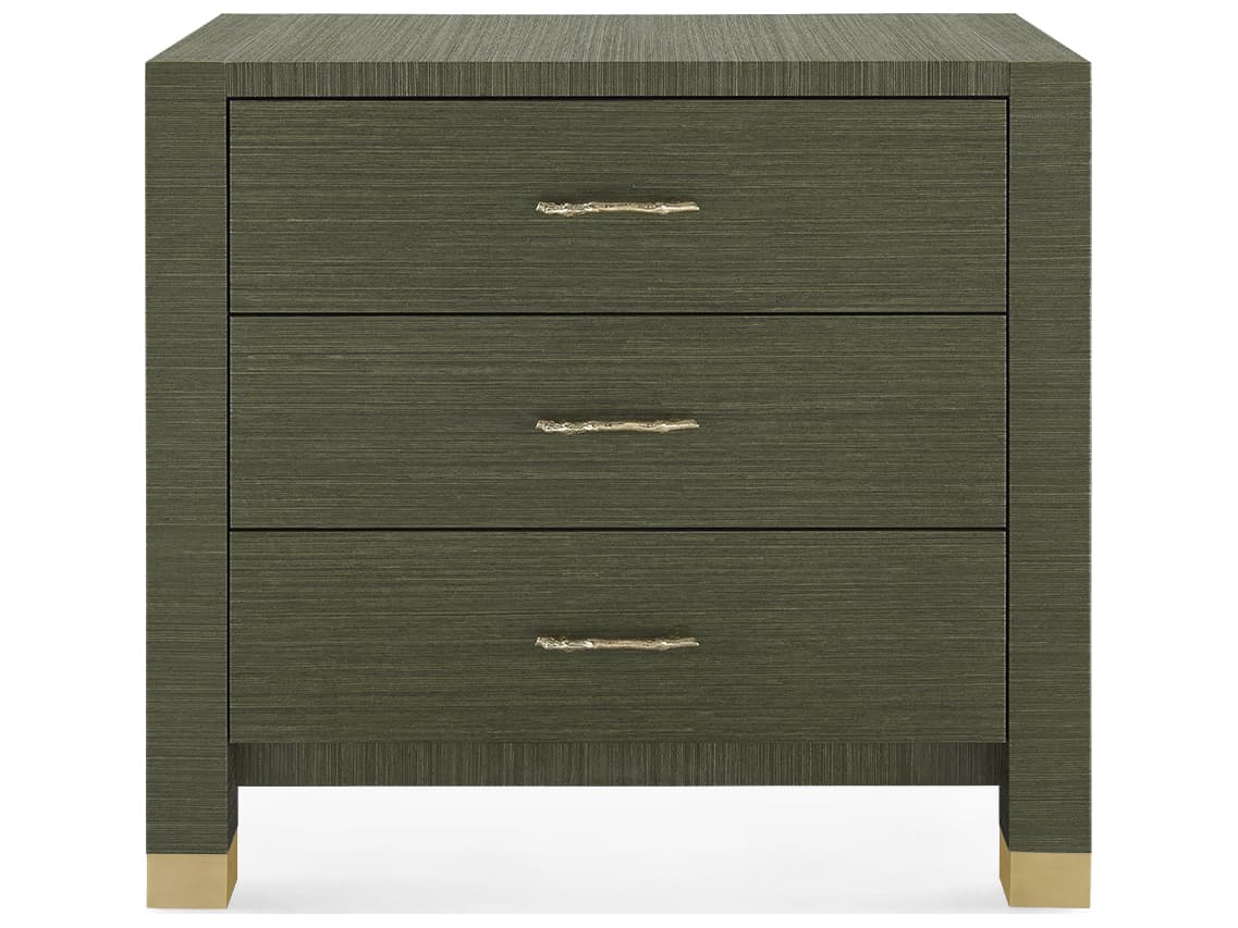 Villa & House Camden 3-Drawers Green Nightstand