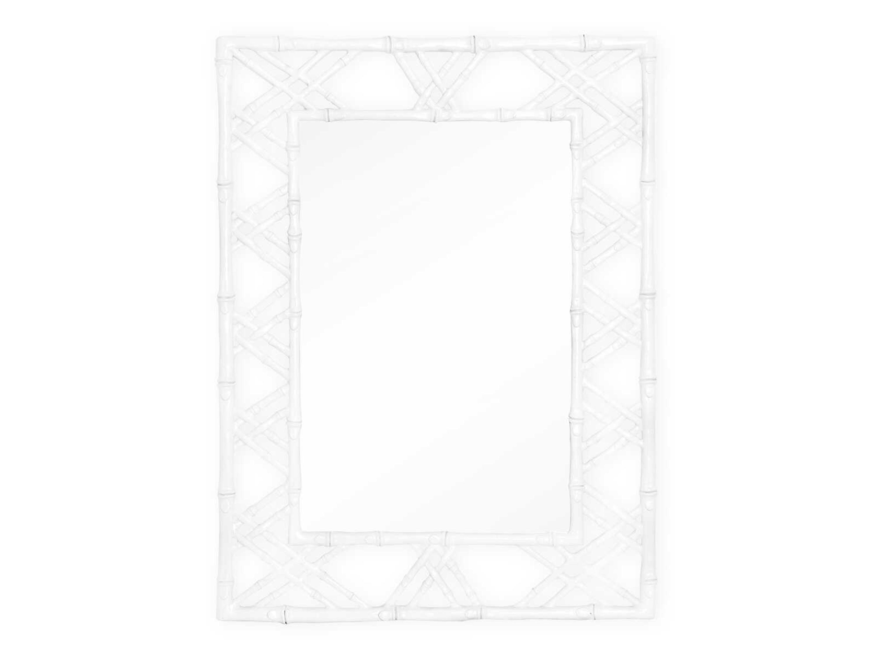 Villa & House Claire Eggshell White Rectangular Wall Mirror