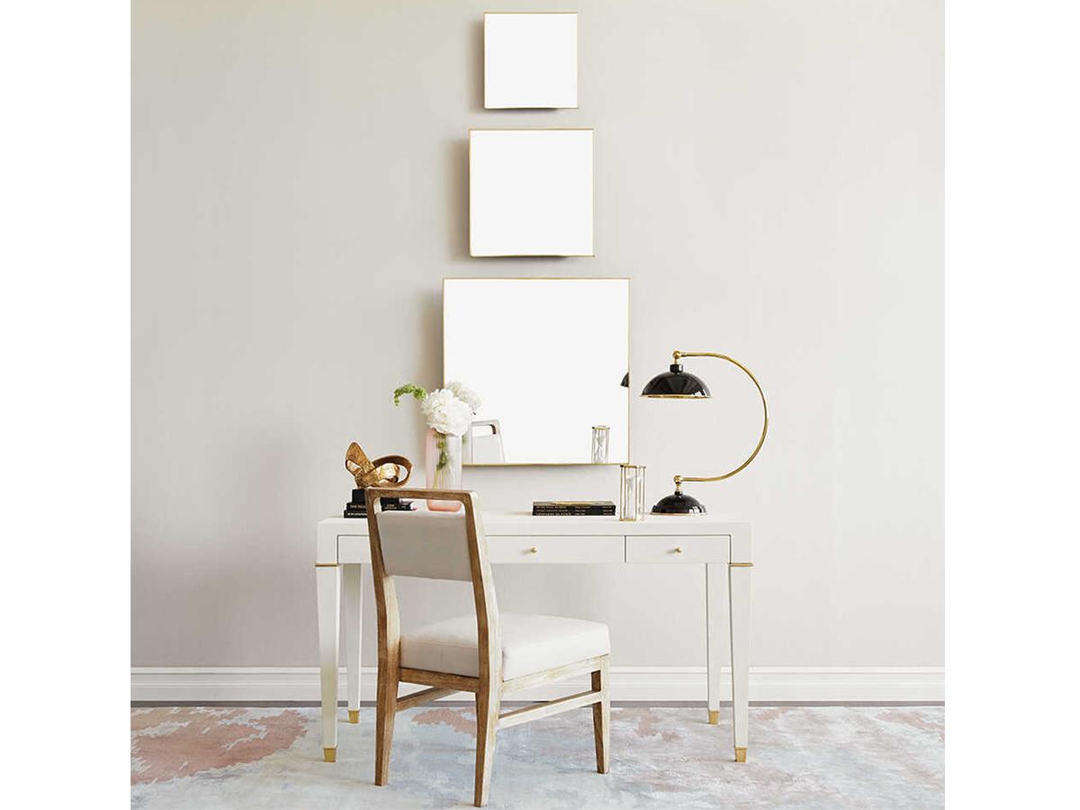 Villa & House Clarence Polished Brass Square Wall Mirror