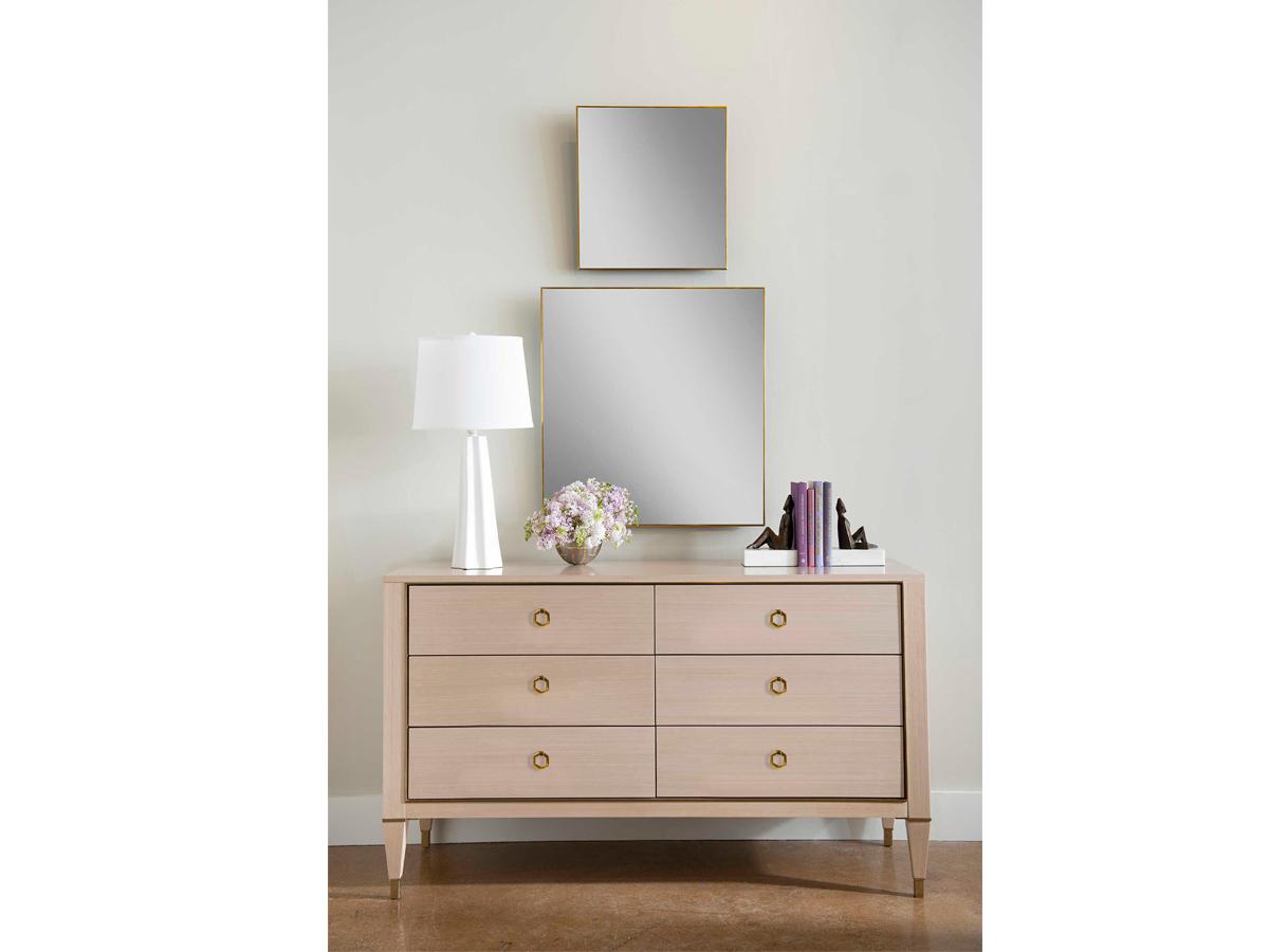 Villa & House Clarence Polished Brass Square Wall Mirror