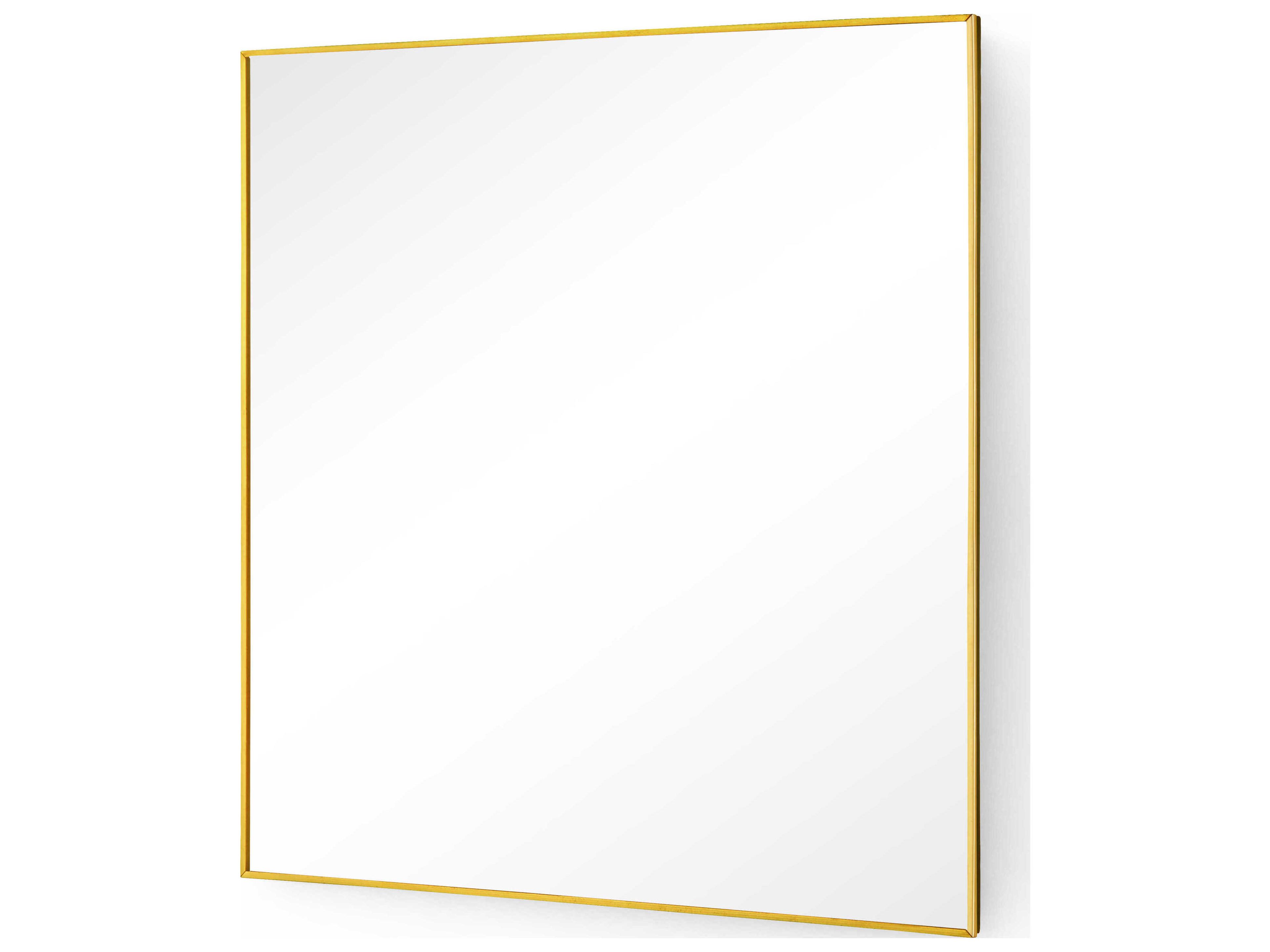 Villa & House Clarence Polished Brass Square Wall Mirror