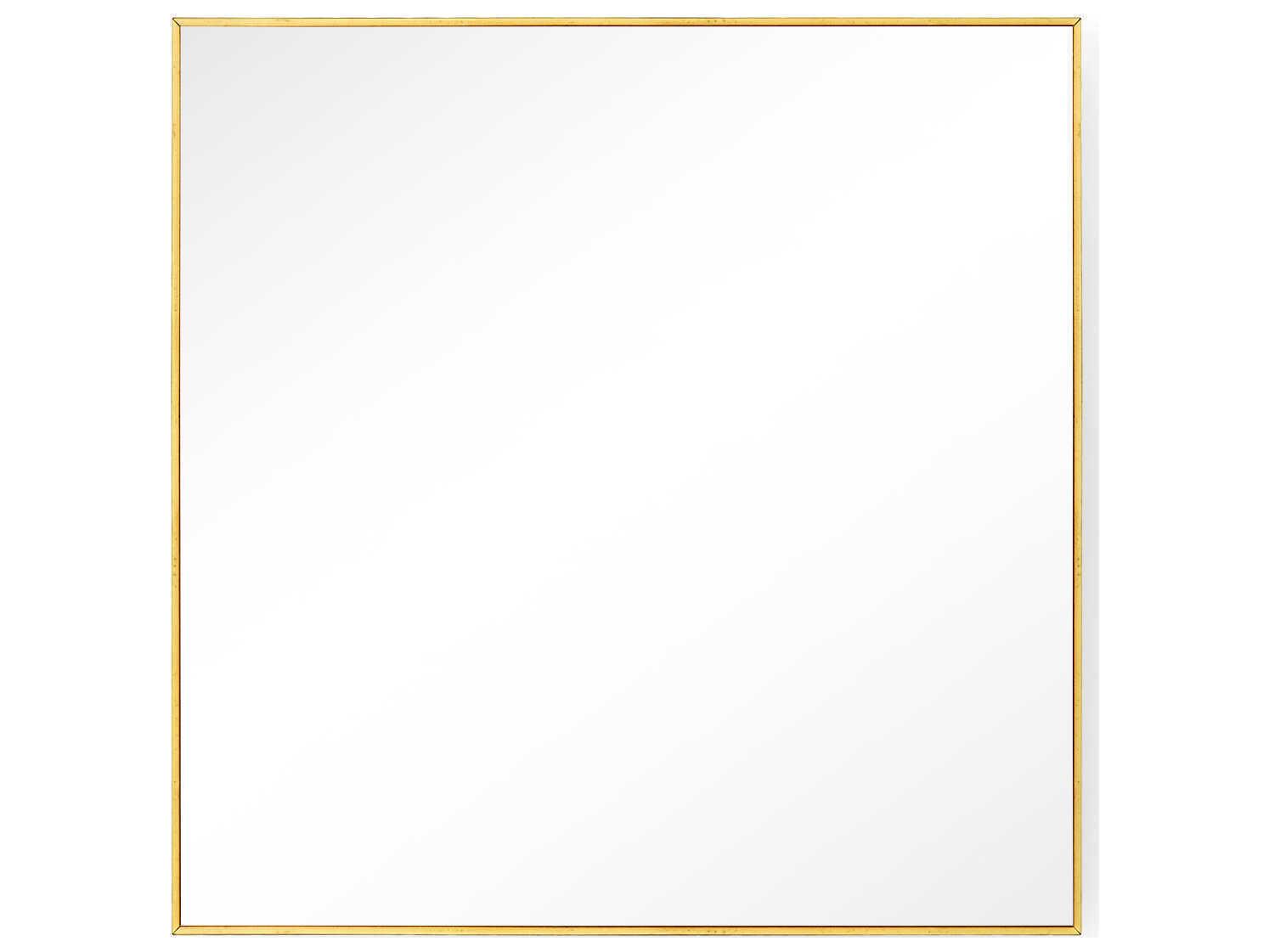 Villa & House Clarence Polished Brass Square Wall Mirror