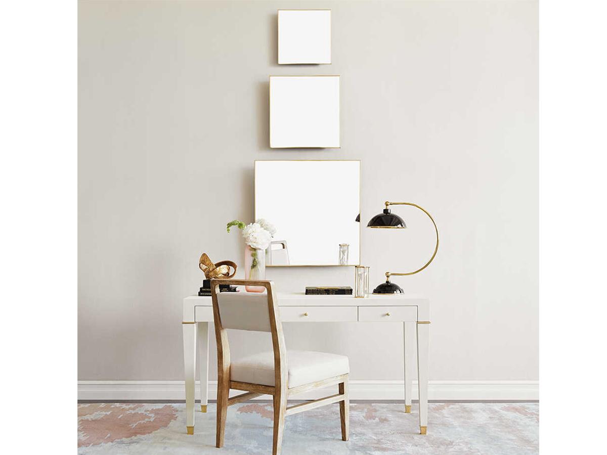 Villa & House Clarence Polished Brass Square Wall Mirror