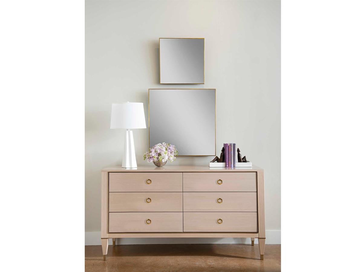 Villa & House Clarence Polished Brass Square Wall Mirror