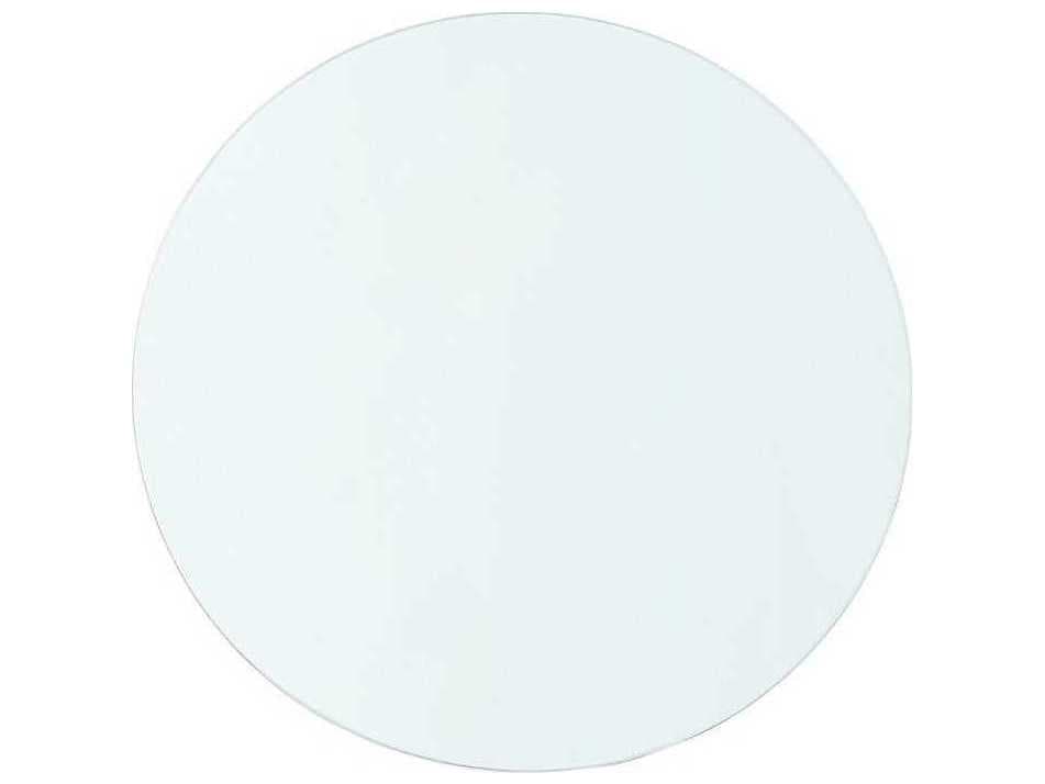 Villa & House Claudette 1-Drawer Round Side Table Glass Top