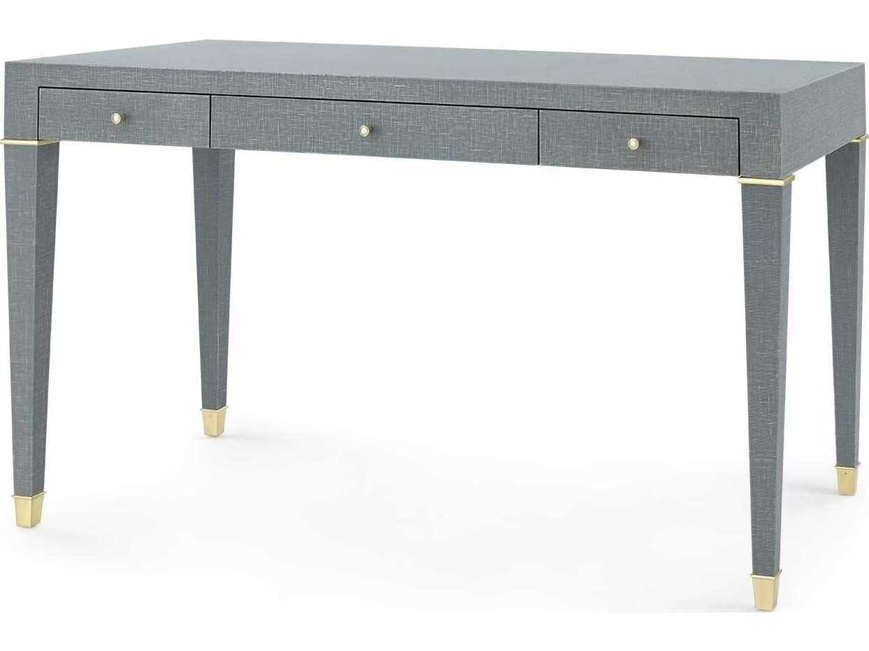 Villa & House Washed Winter Gray Gold Secretary Desk