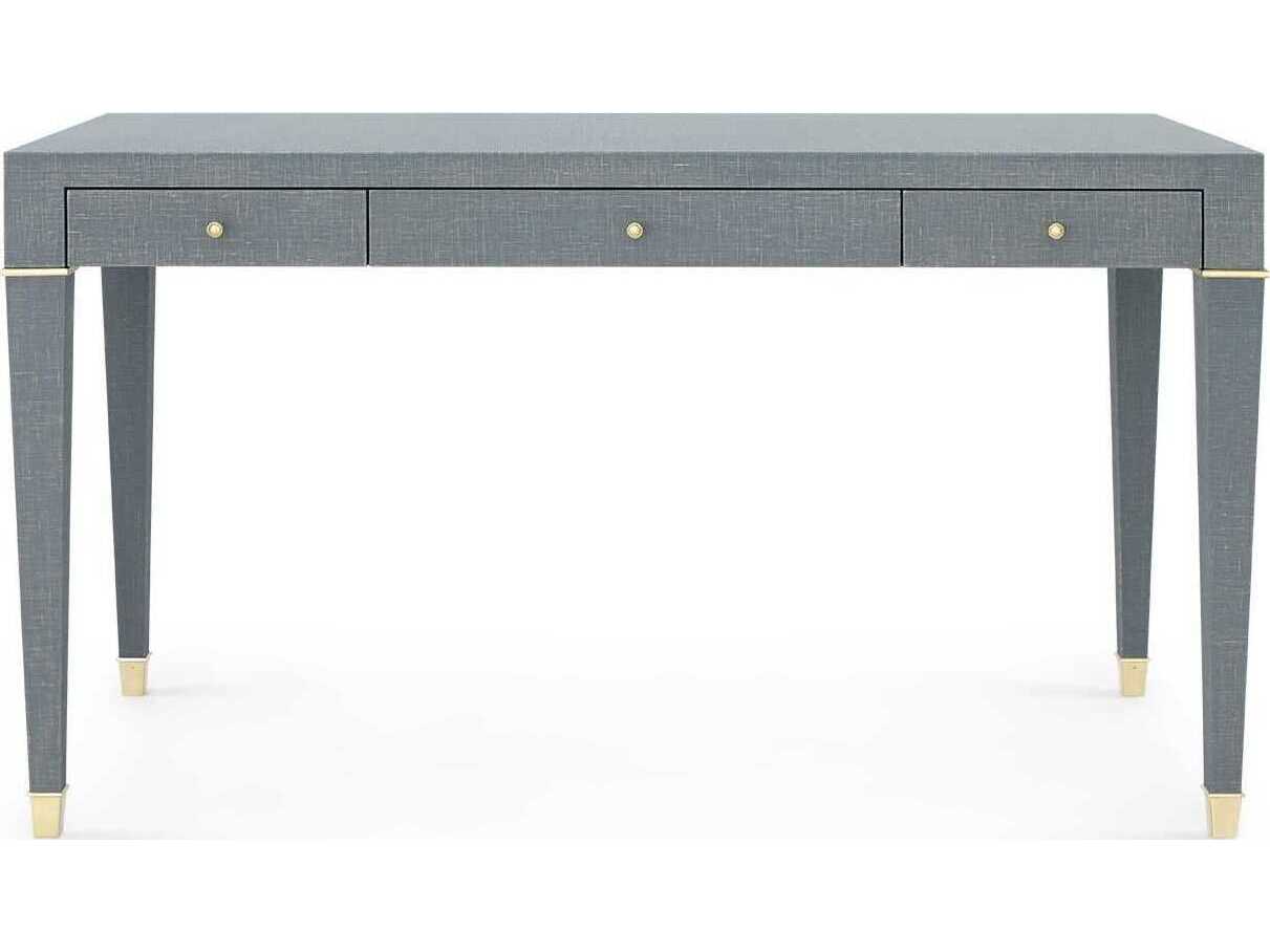 Villa & House Washed Winter Gray Gold Secretary Desk