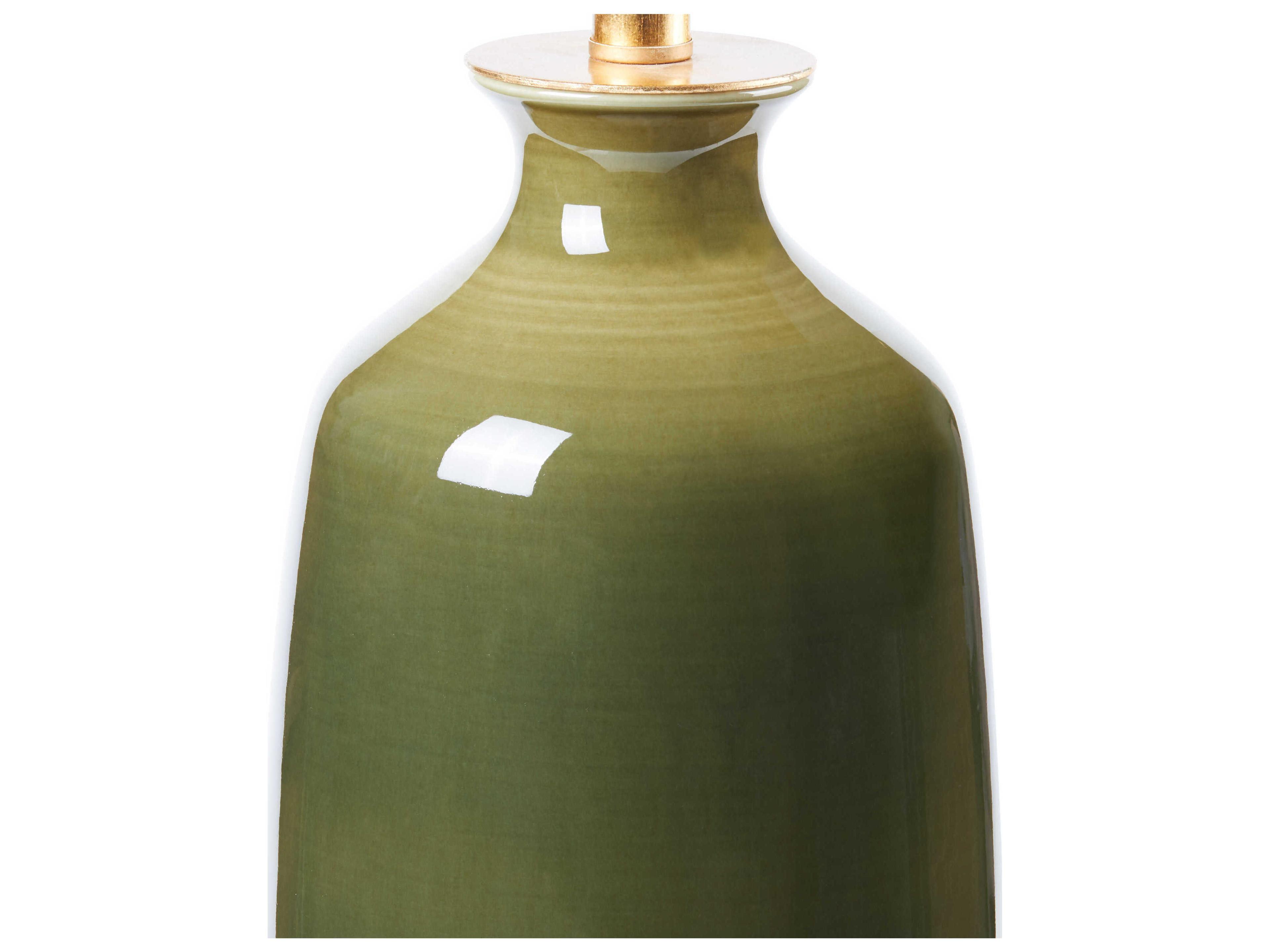 Villa & House Olive Green 8" 5 Buffet Lamp Base (Lamp Only)