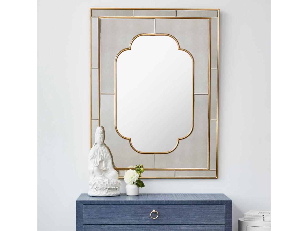 Villa & House Cassia Antique Rectangular Wall Mirror