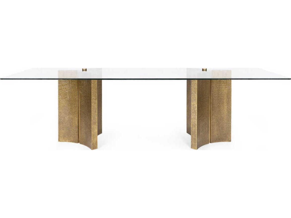 Villa & House Damon Rectangular Glass Dining Table