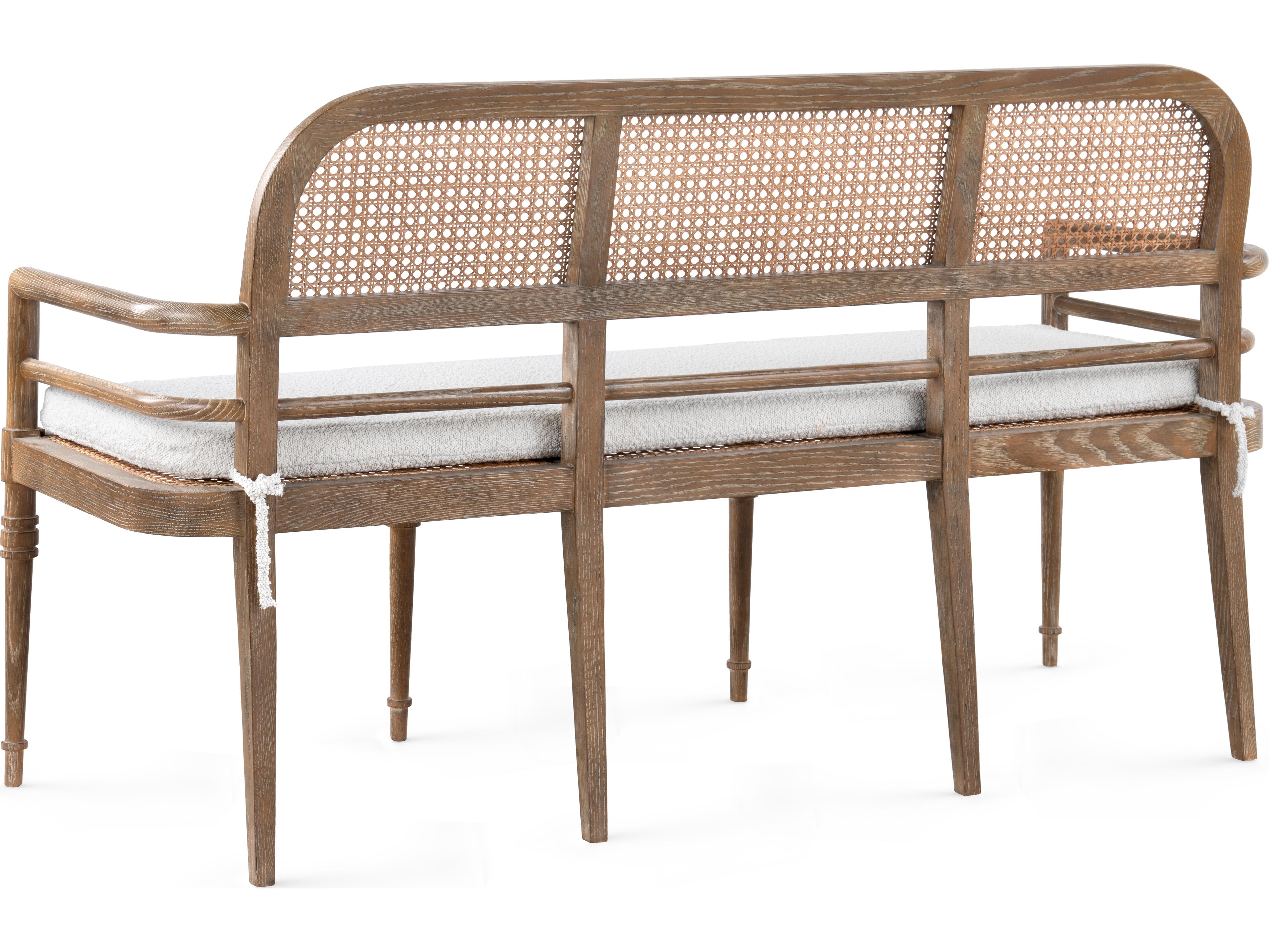 Villa & House Edda Driftwood Brown Upholstered Accent Bench