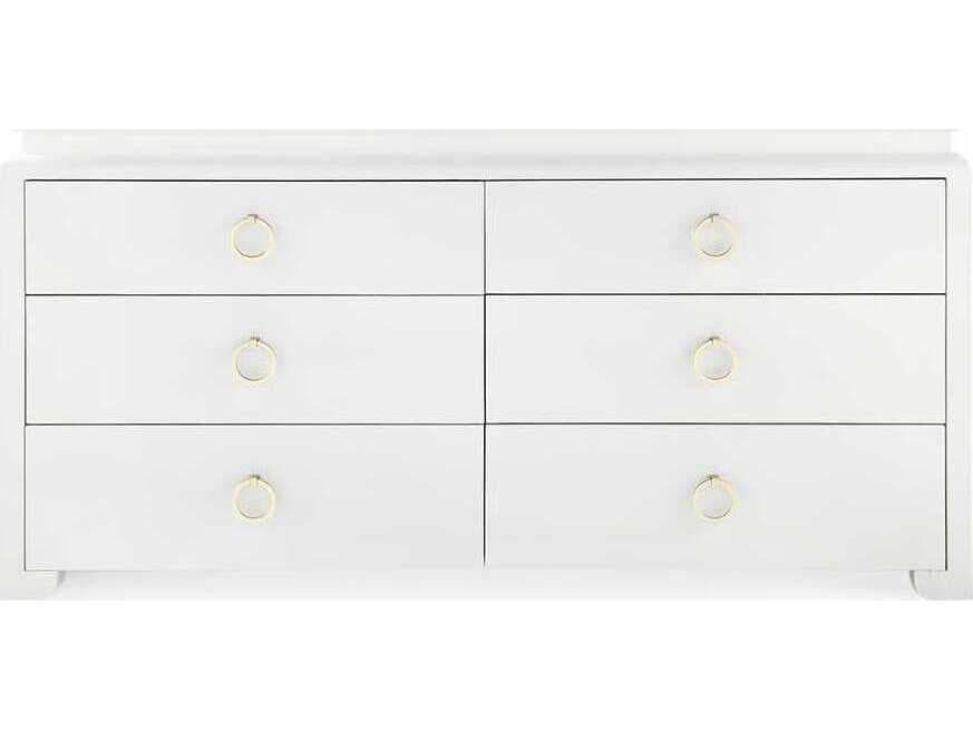 Villa & House Elina 6-Drawers White Double Dresser