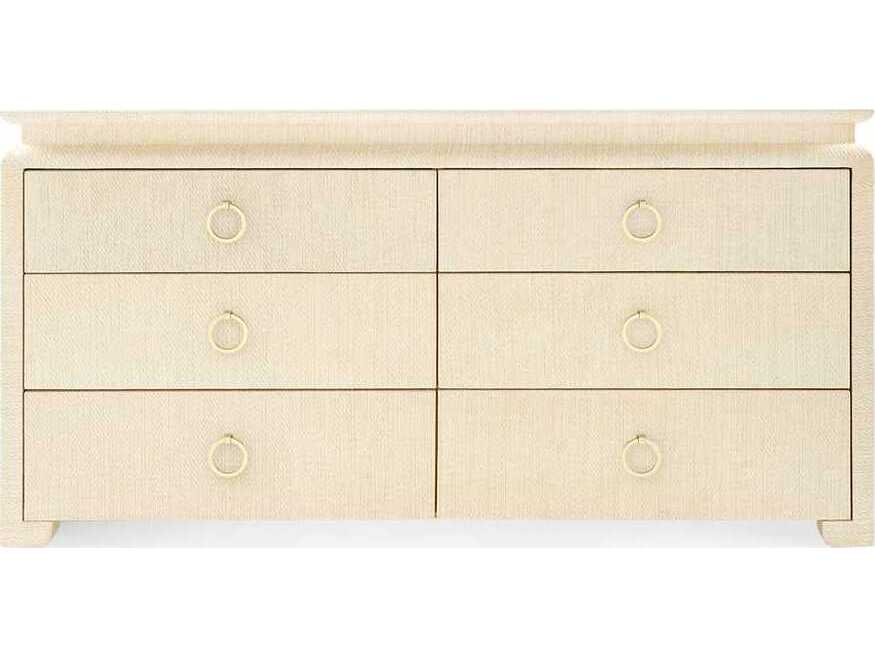 Villa & House Elina 6-Drawers Beige Double Dresser