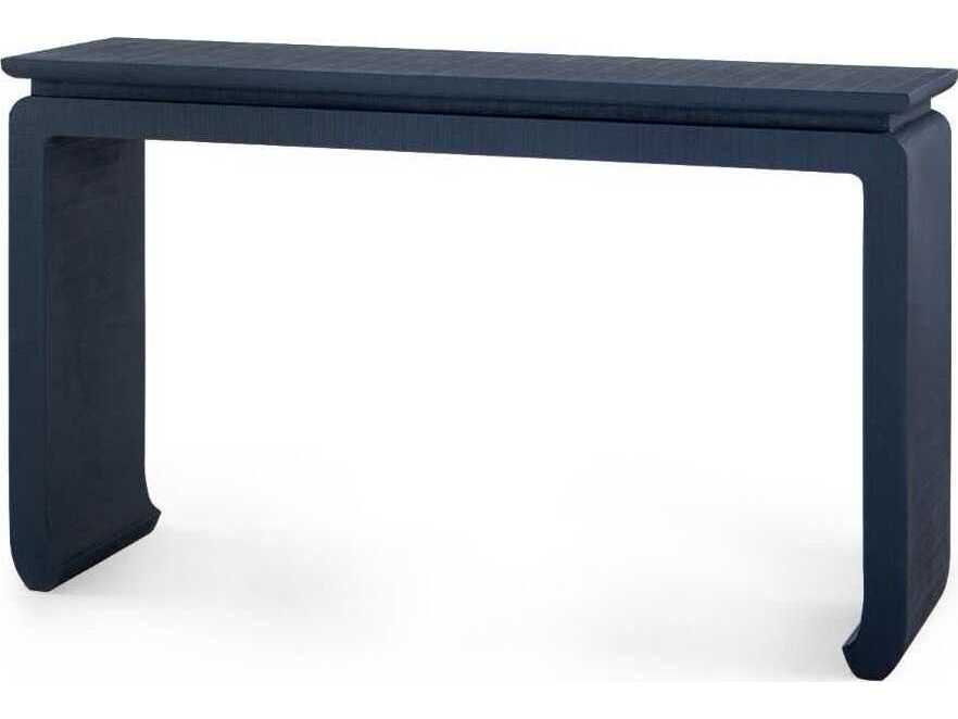 Villa & House Elina Rectangular Wood Storm Blue Console Table