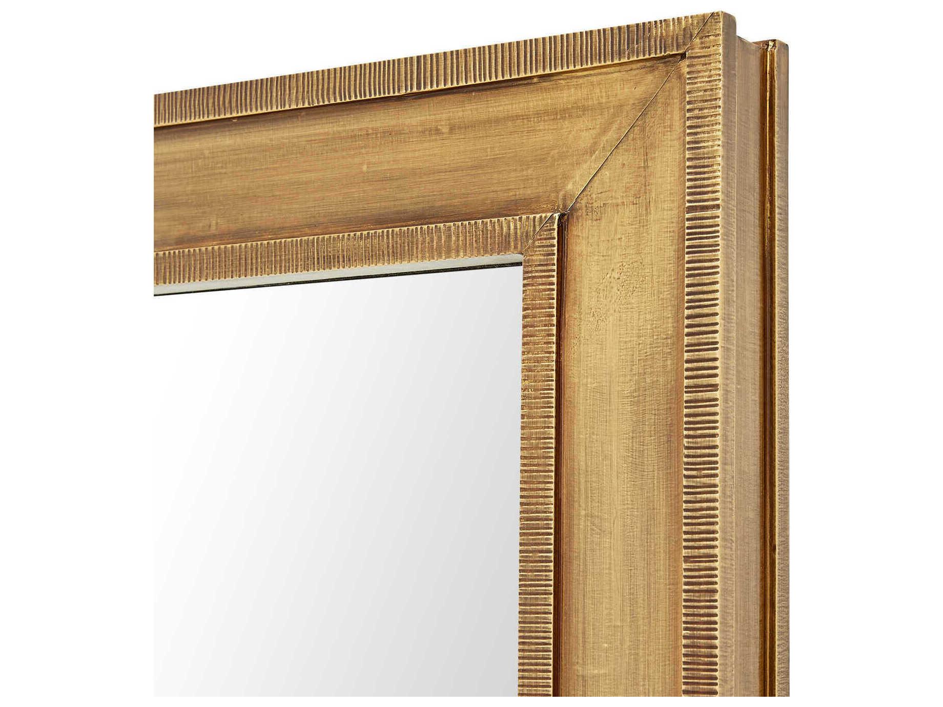 Villa & House Ellen Antique Brass Rectangular Wall Mirror