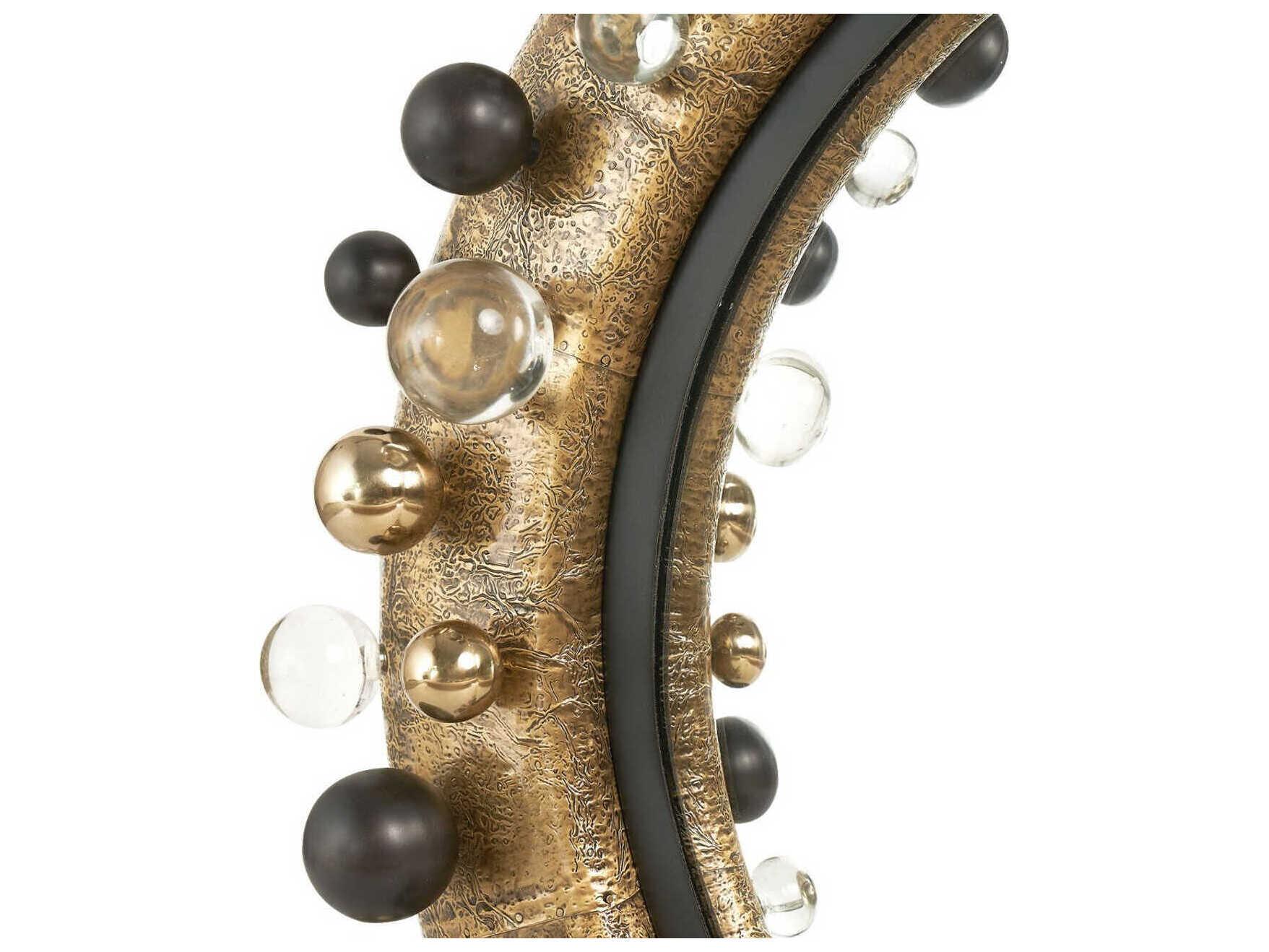 Villa & House Eris Antique Brass Wall Mirror Round